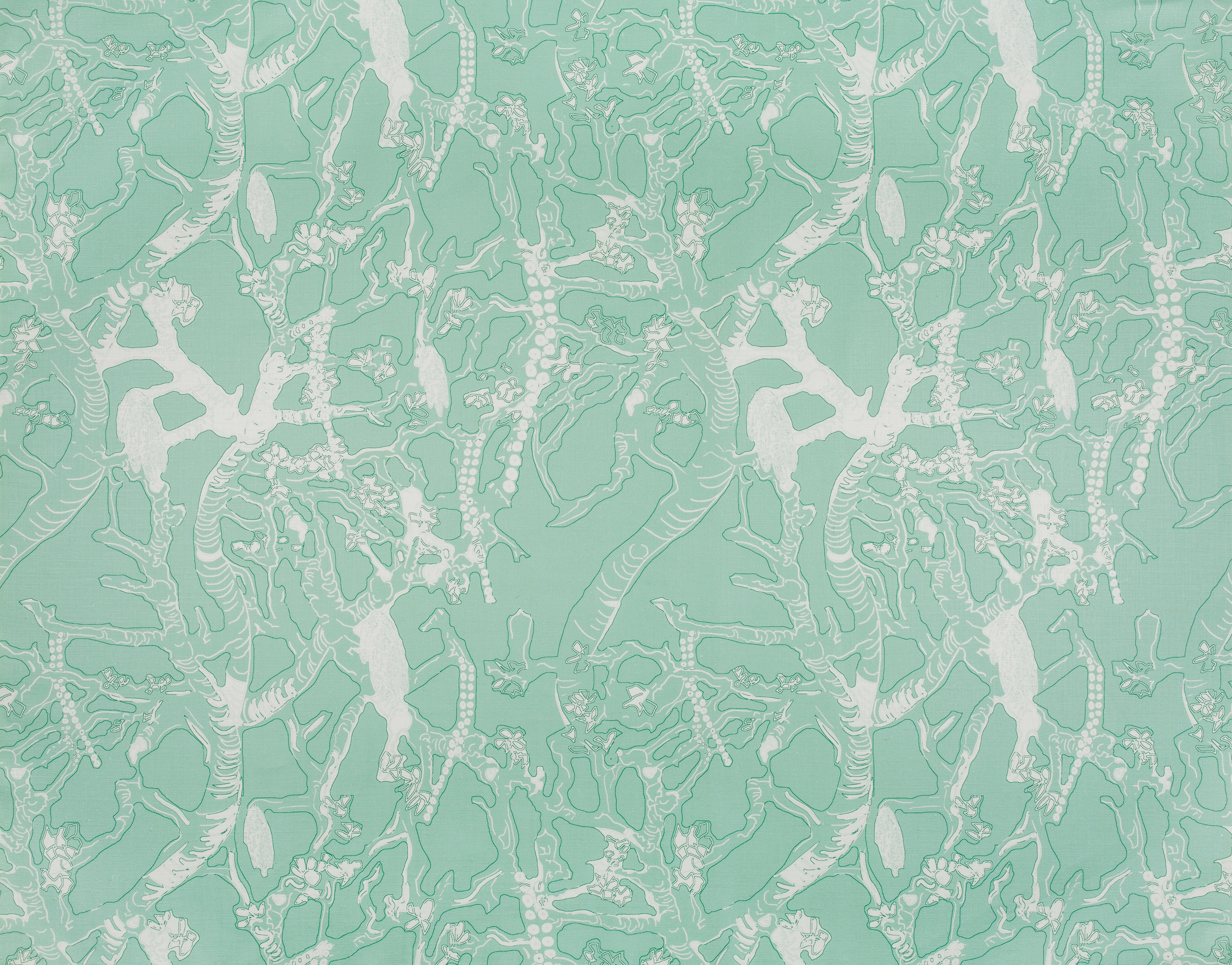 60 Oaks Fabric in Seafoam