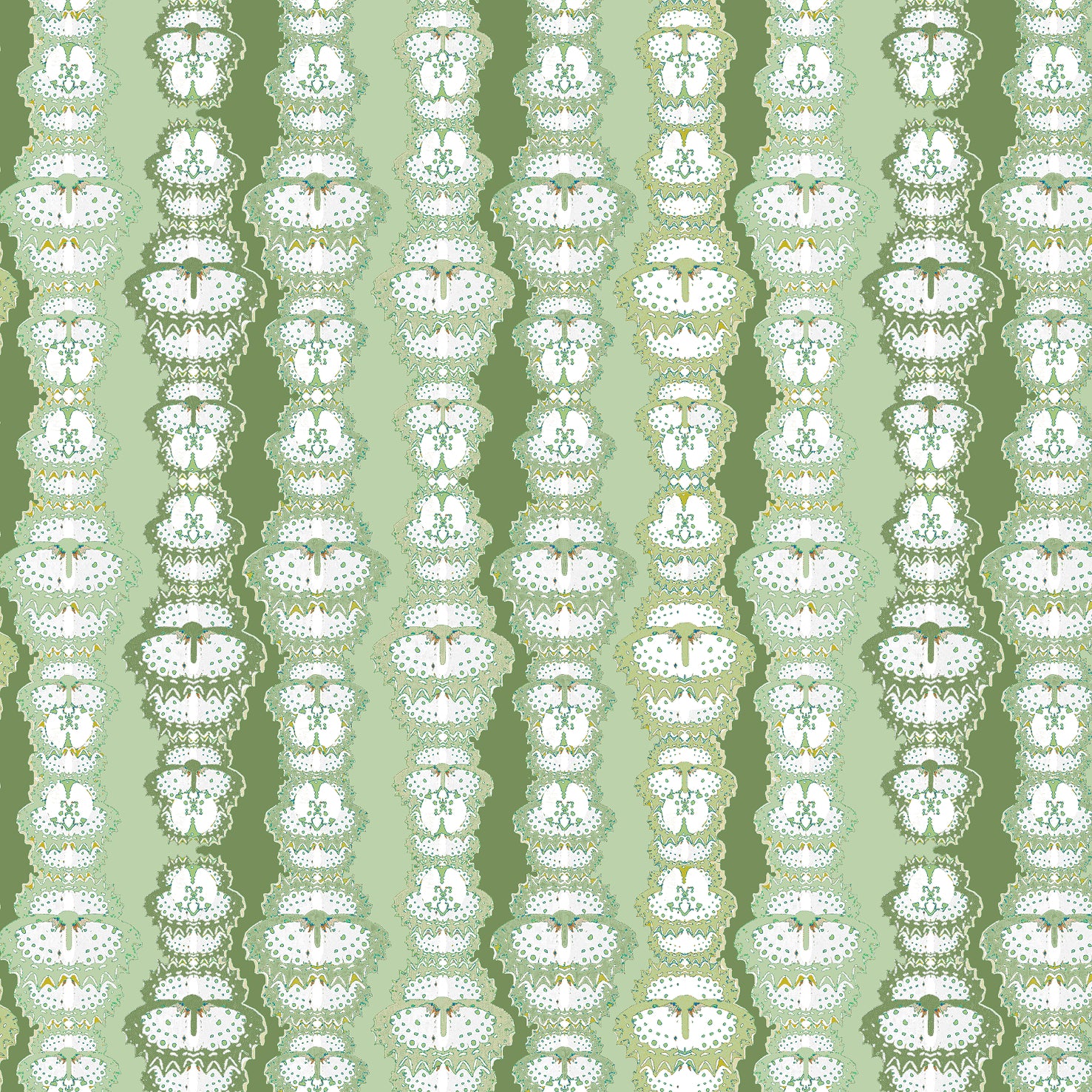 Fluttered Stripe Fabric in Seaglass