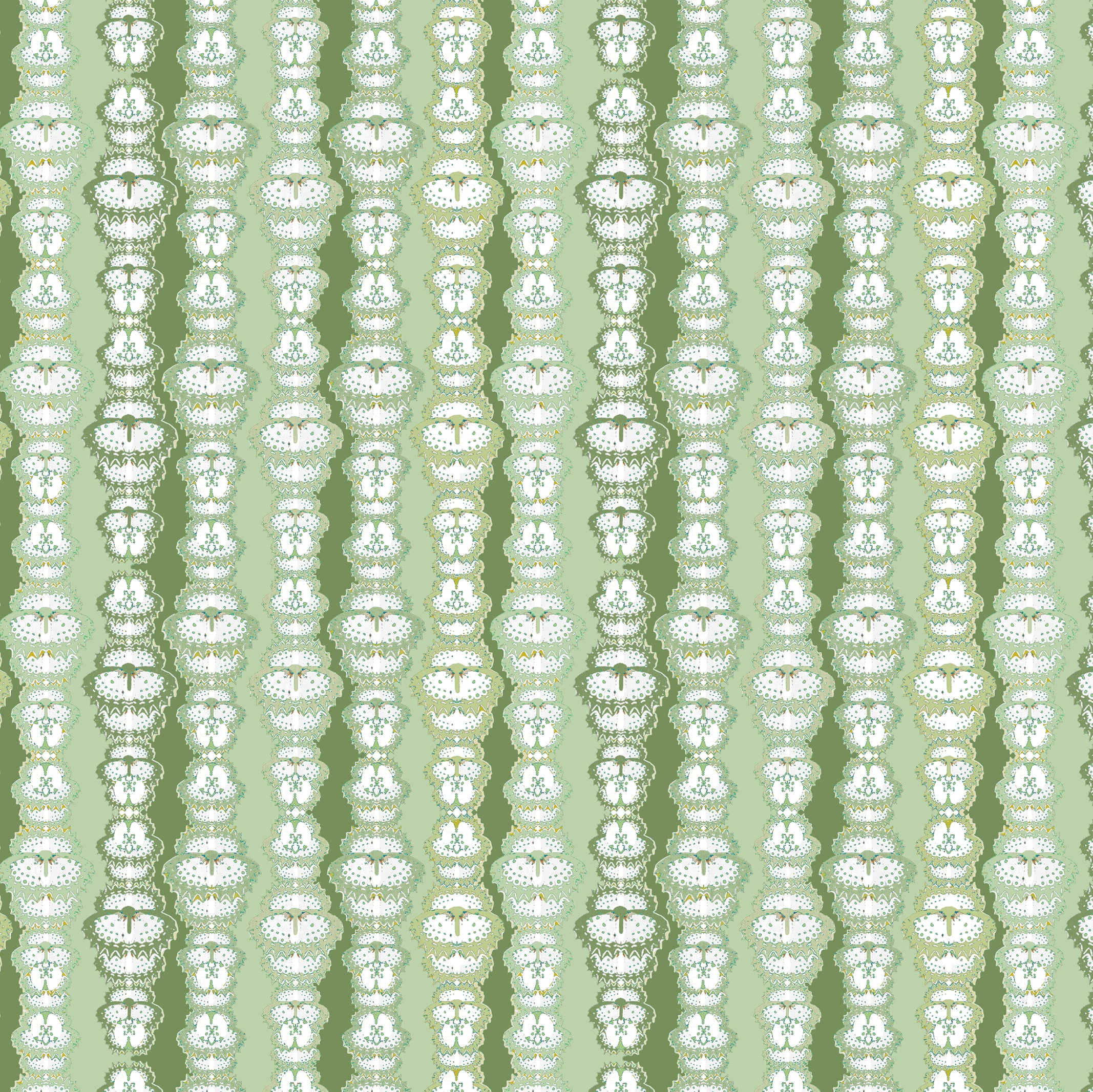 Fluttered Stripe Fabric in Seaglass Swatch