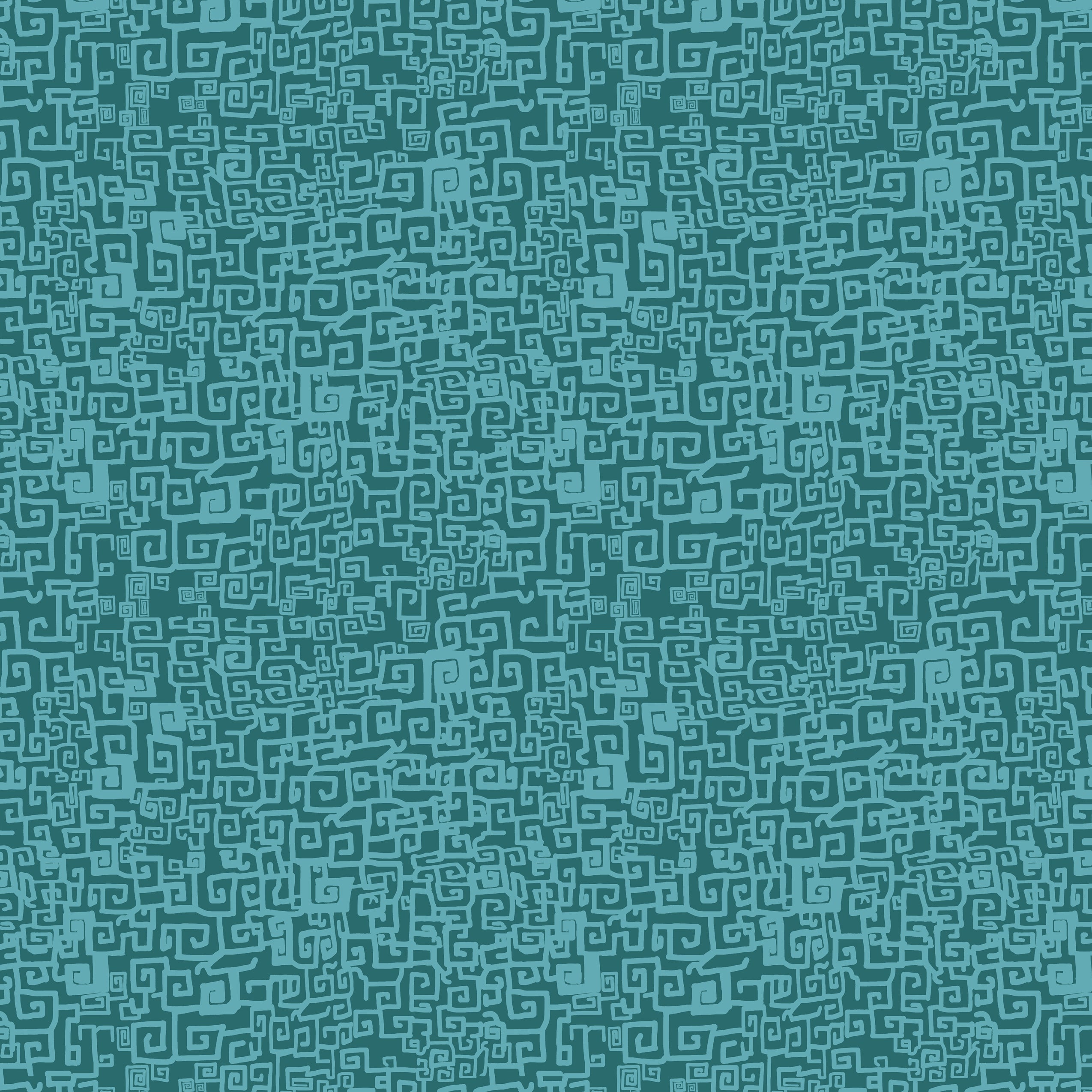Grecian Grid Fabric in Teal