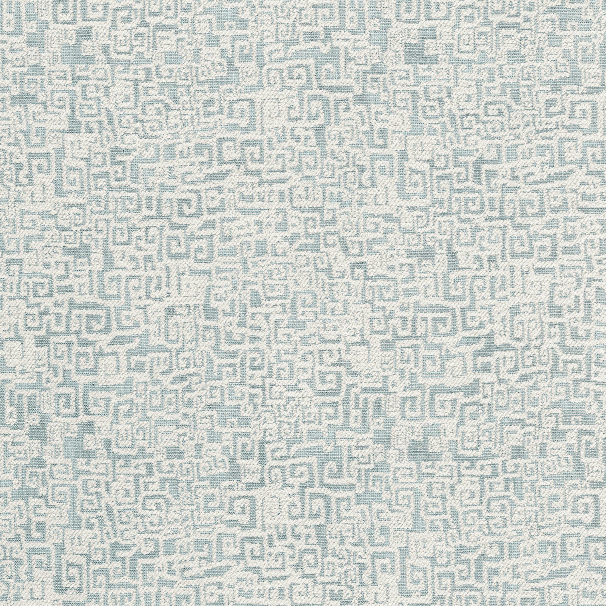 Grecian Grid Performance Woven Fabric in Sky