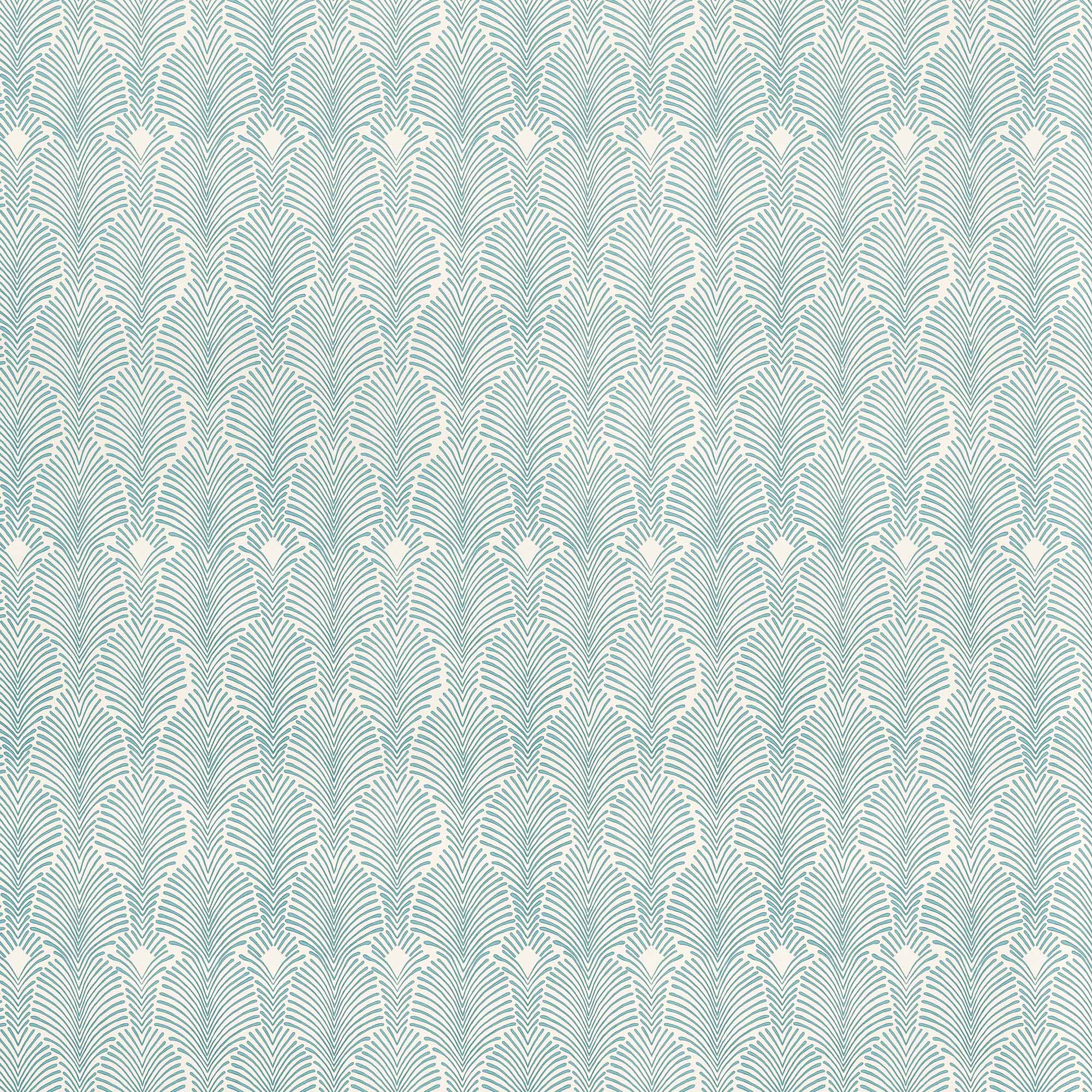 Deco Stripe Printed Performance Polyester Fabric in Buttery Blue