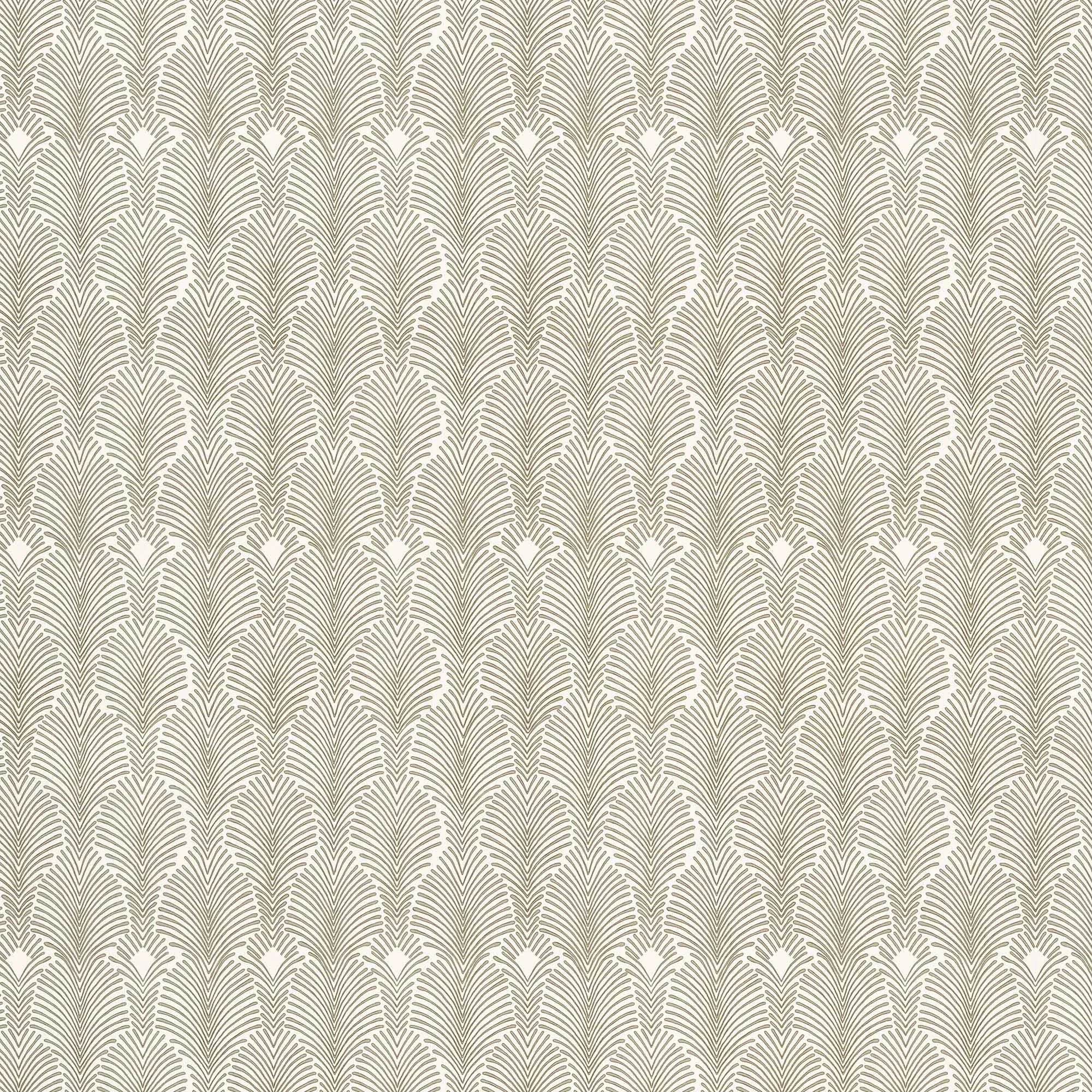 Deco Stripe Mushroom Wallpaper in Mushroom