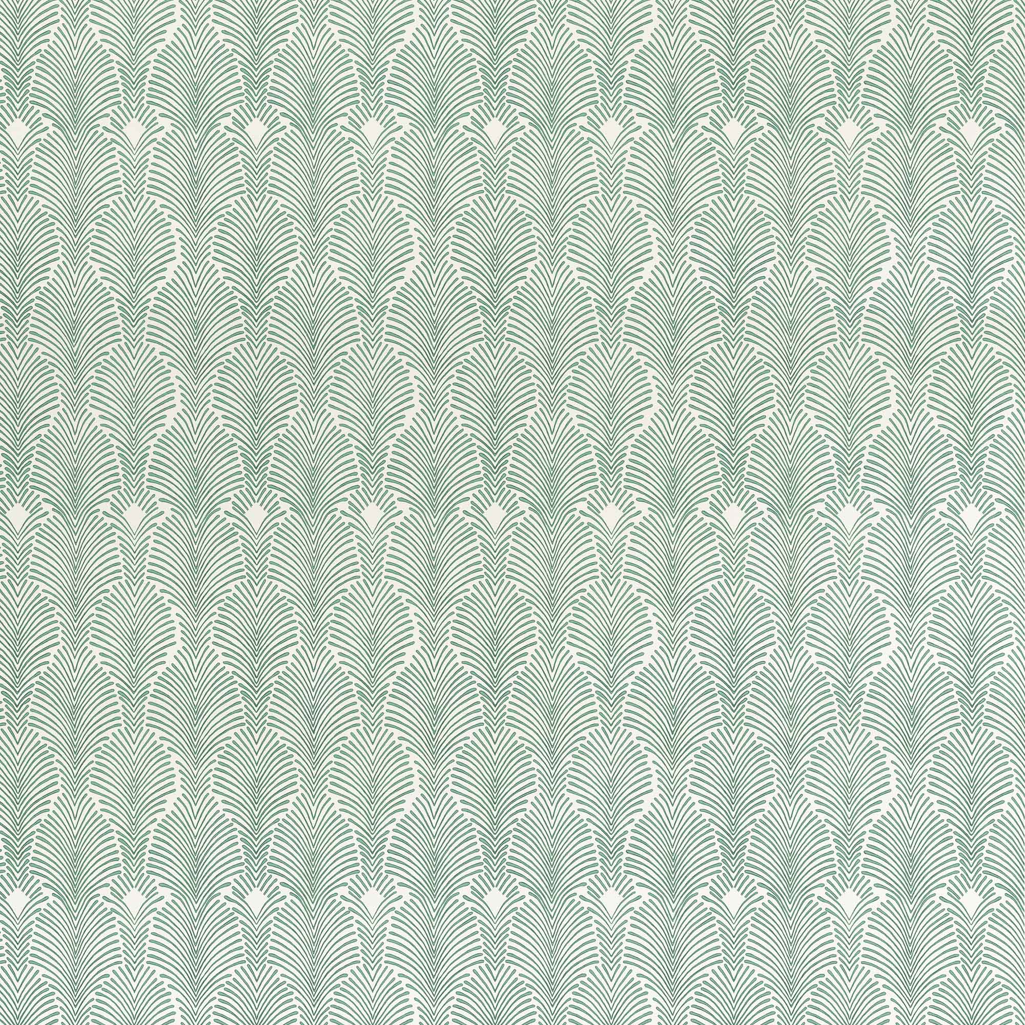 Deco Stripe Fabric in Seafoam