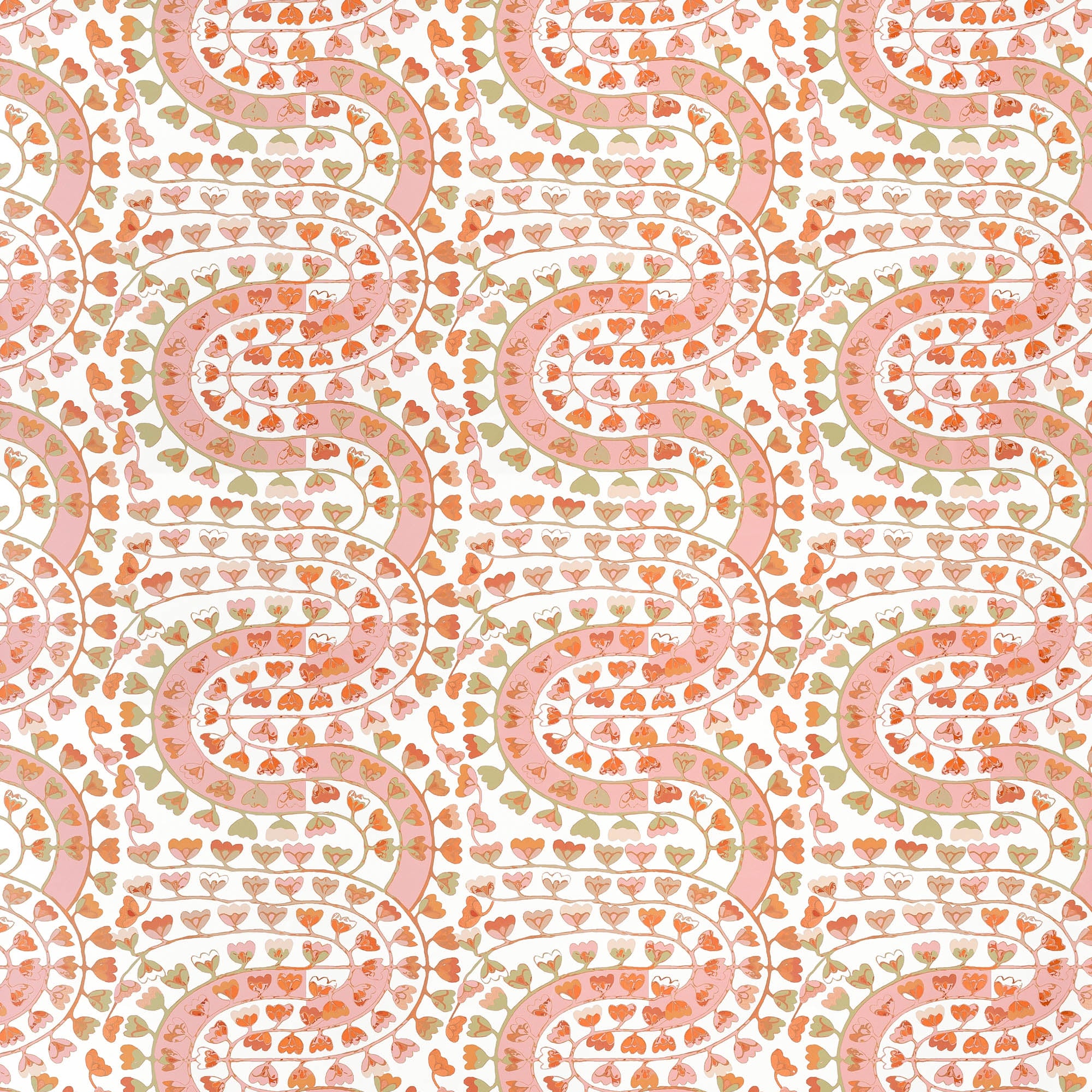Fez Floral Wallpaper in Sorbet