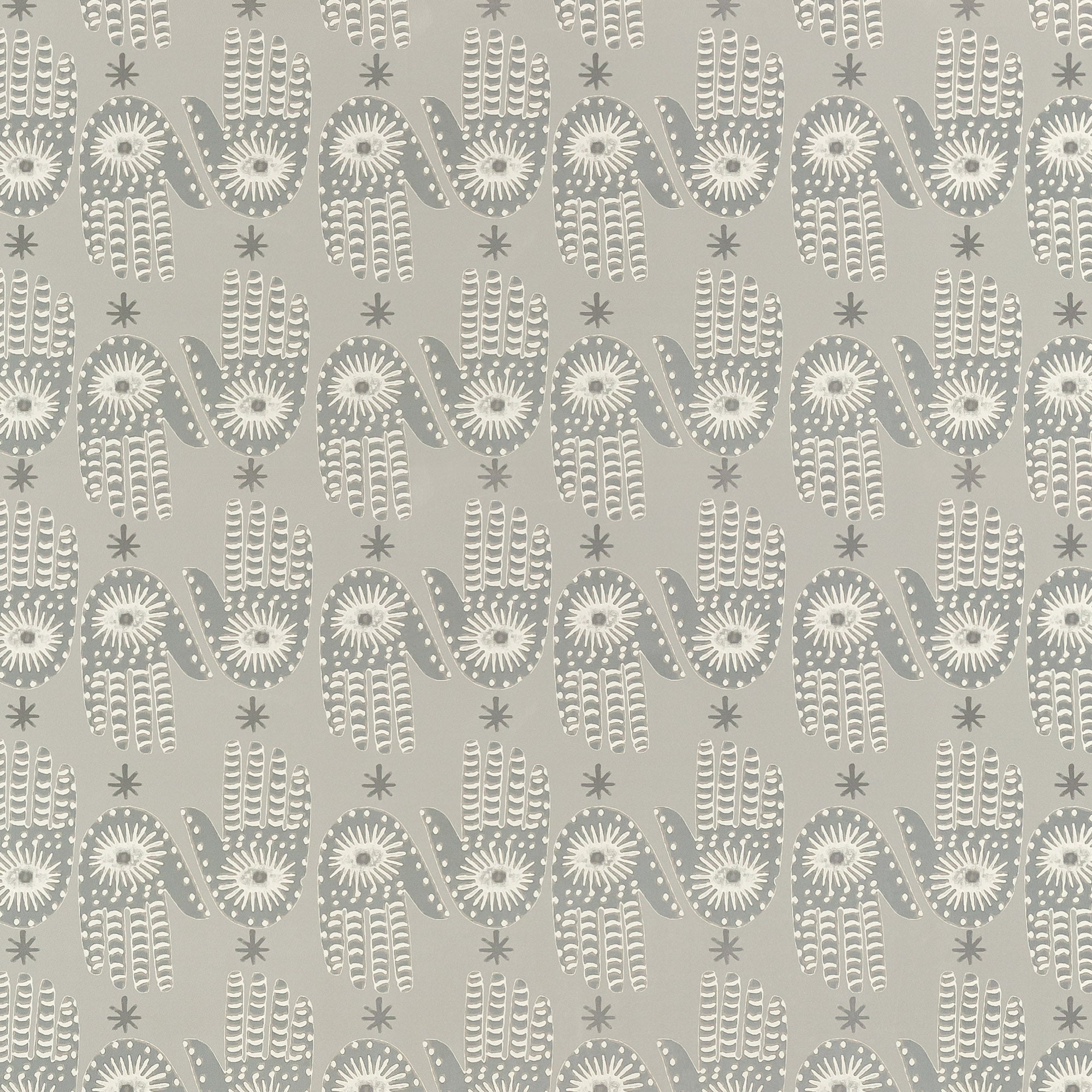 Hamsa Wallpaper in Ash