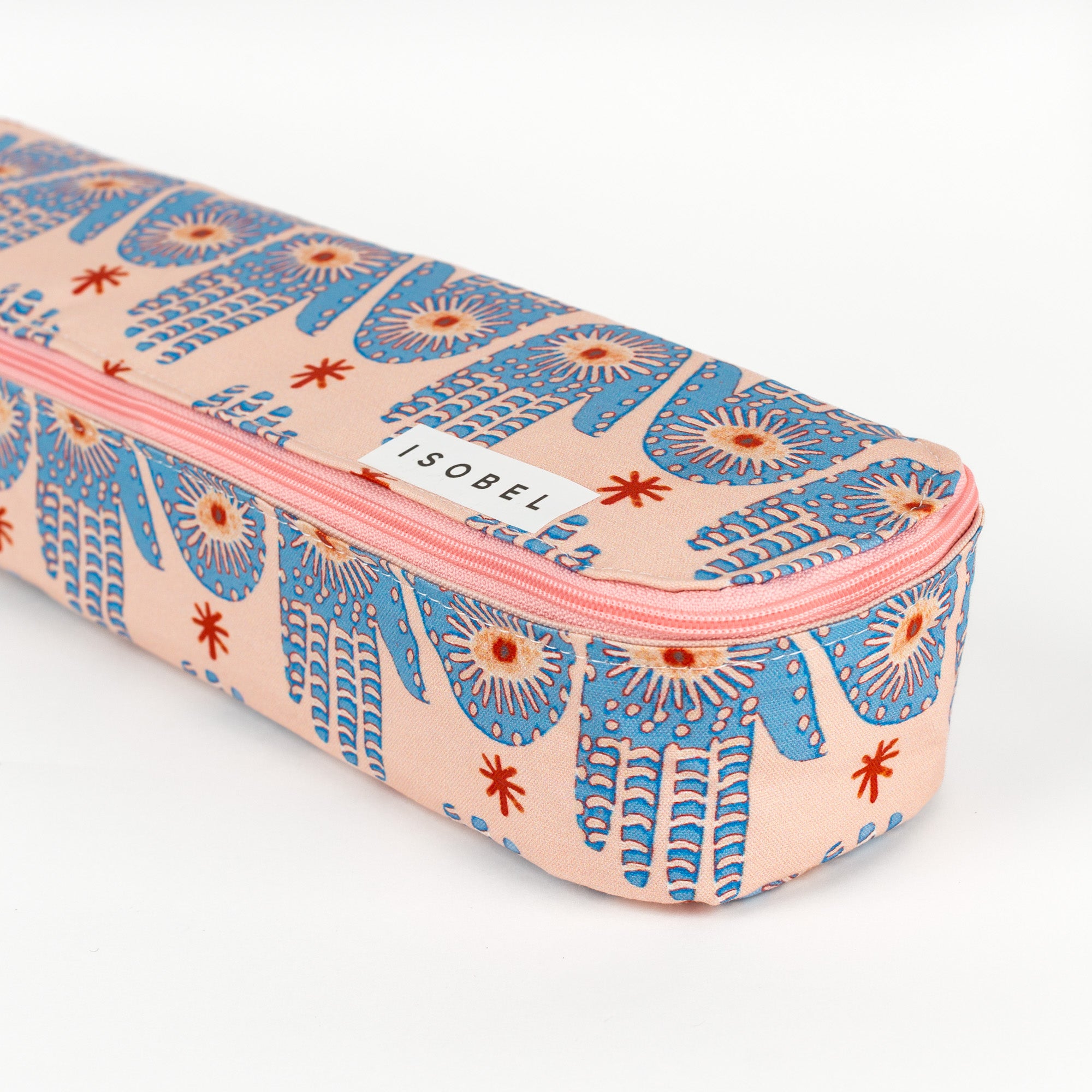 Hamsa Mahjong Rack Bag in Pink & Periwinkle