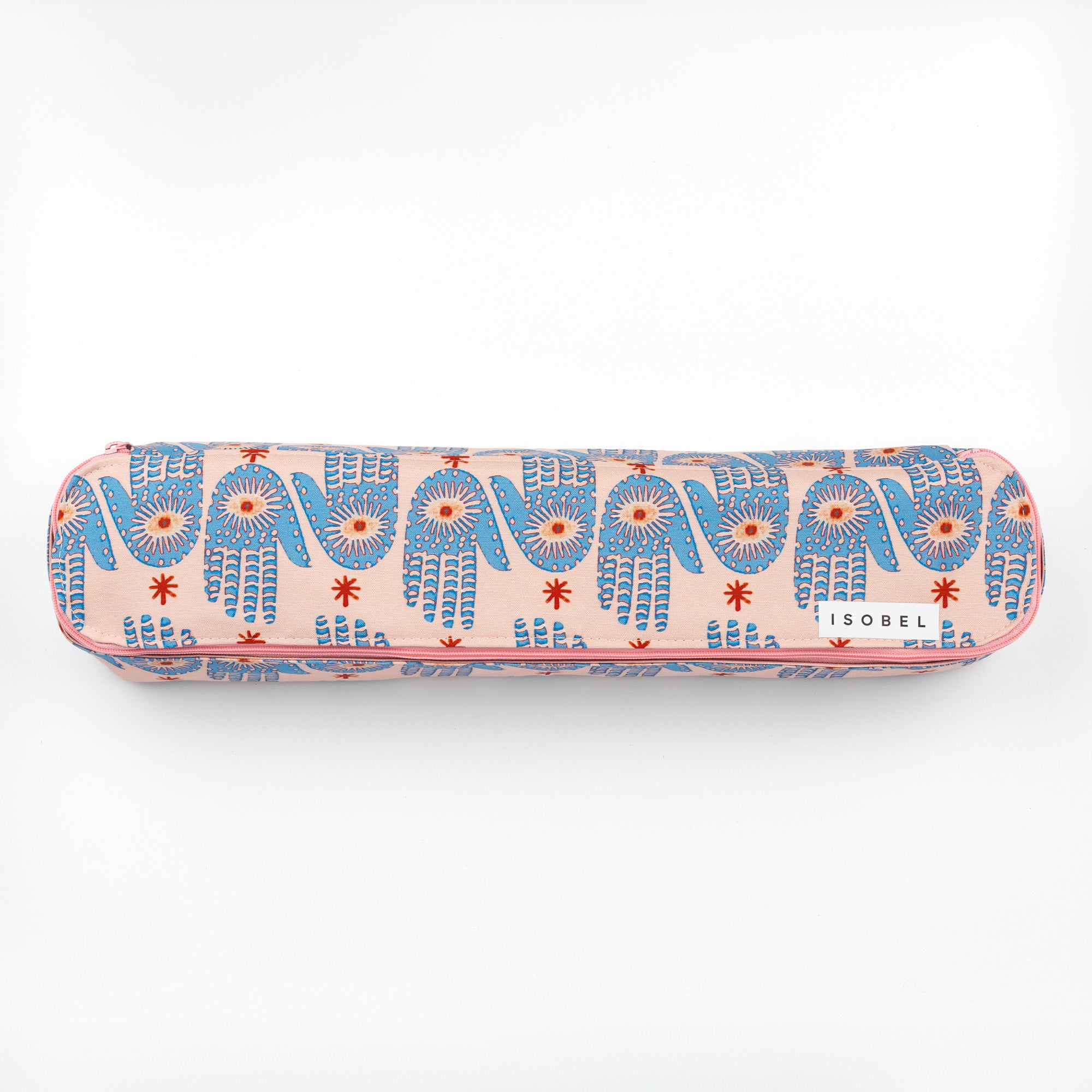 Hamsa Mahjong Rack Bag in Pink & Periwinkle