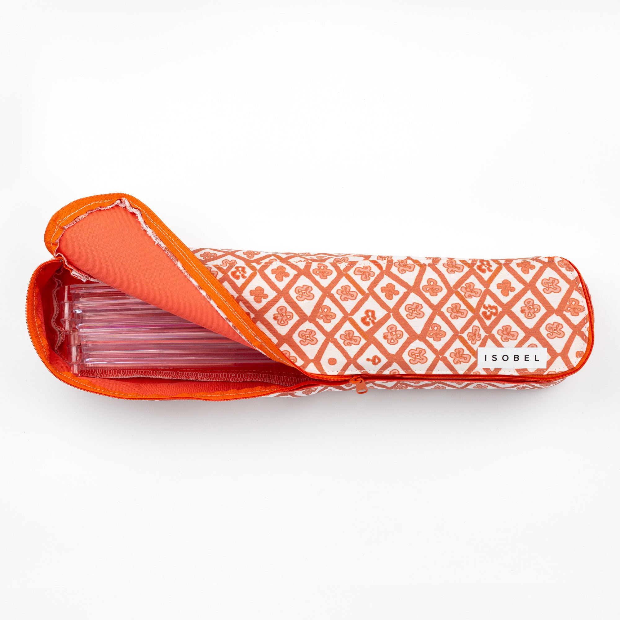 Picasso Trellis Mahjong Rack Bag in Coral
