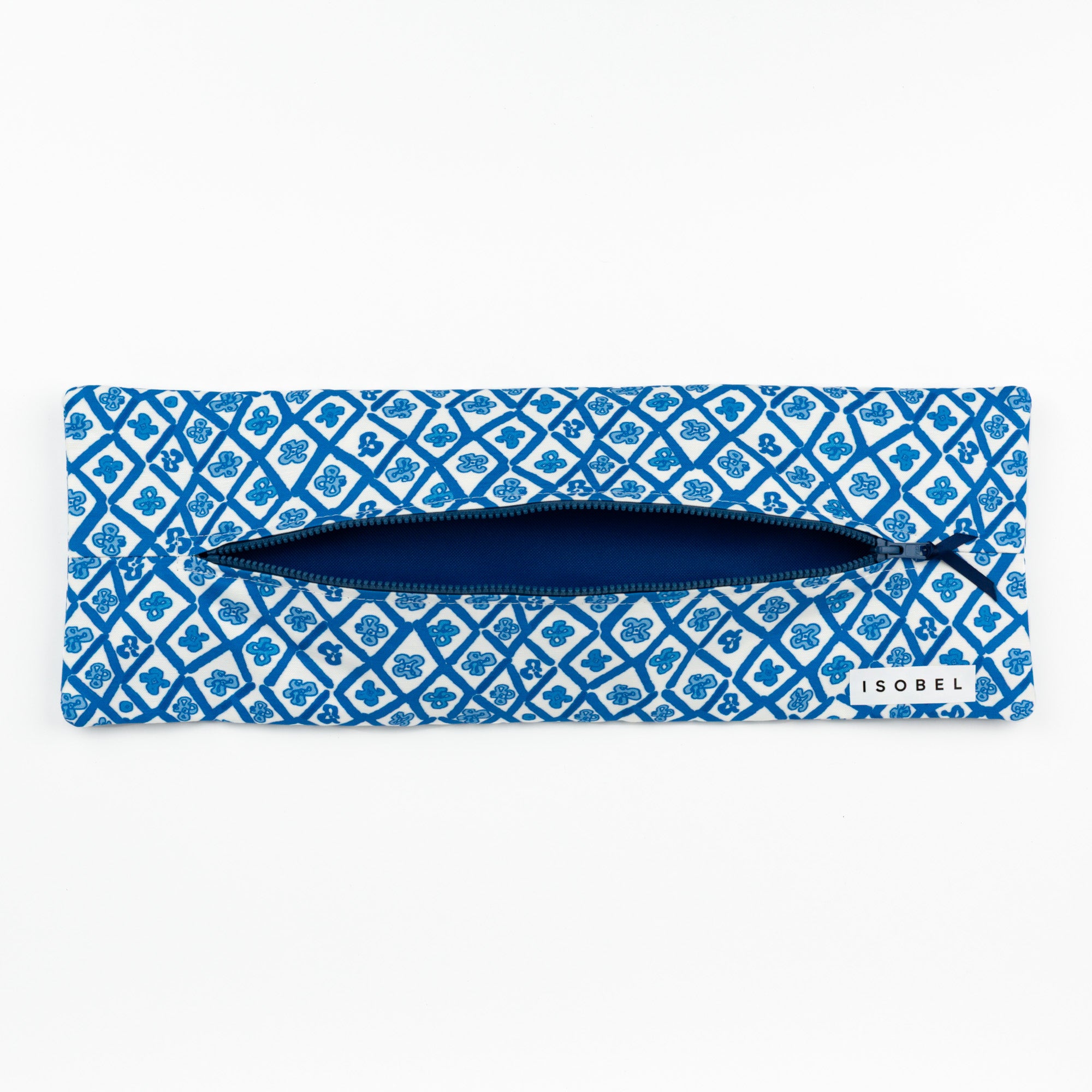 Picasso Trellis Mahjong Tile Bag in Cobalt