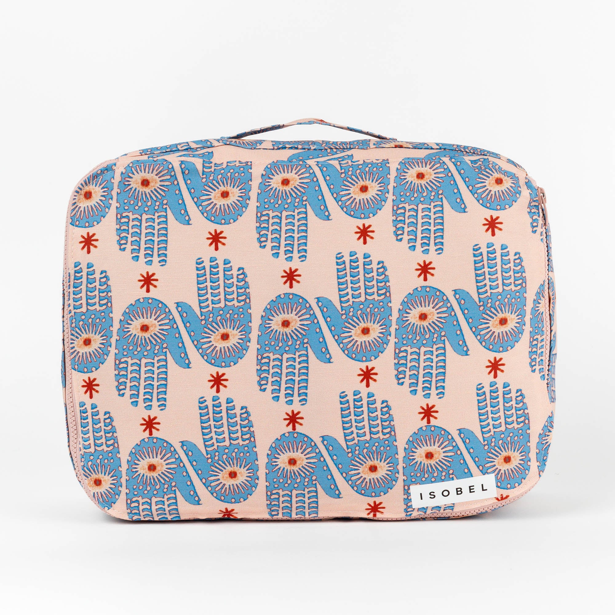 Hamsa Packing Cube in Pink & Periwinkle