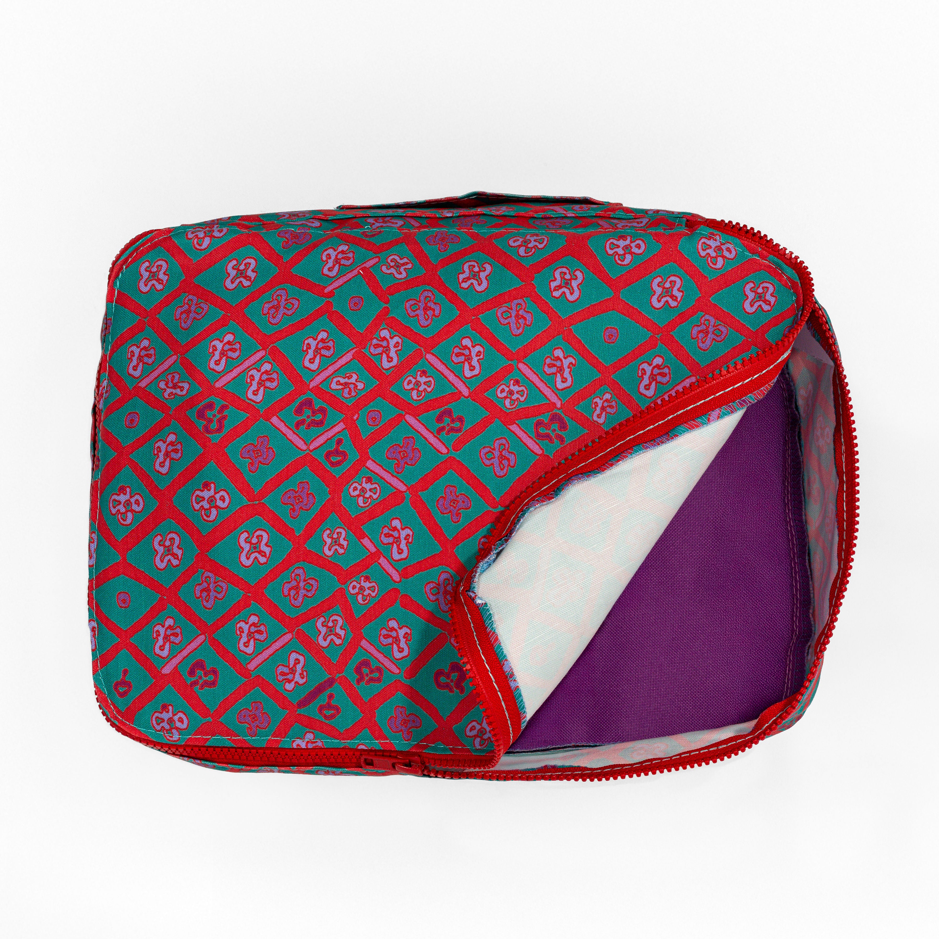 Picasso Trellis Packing Cube in Poppy & Green