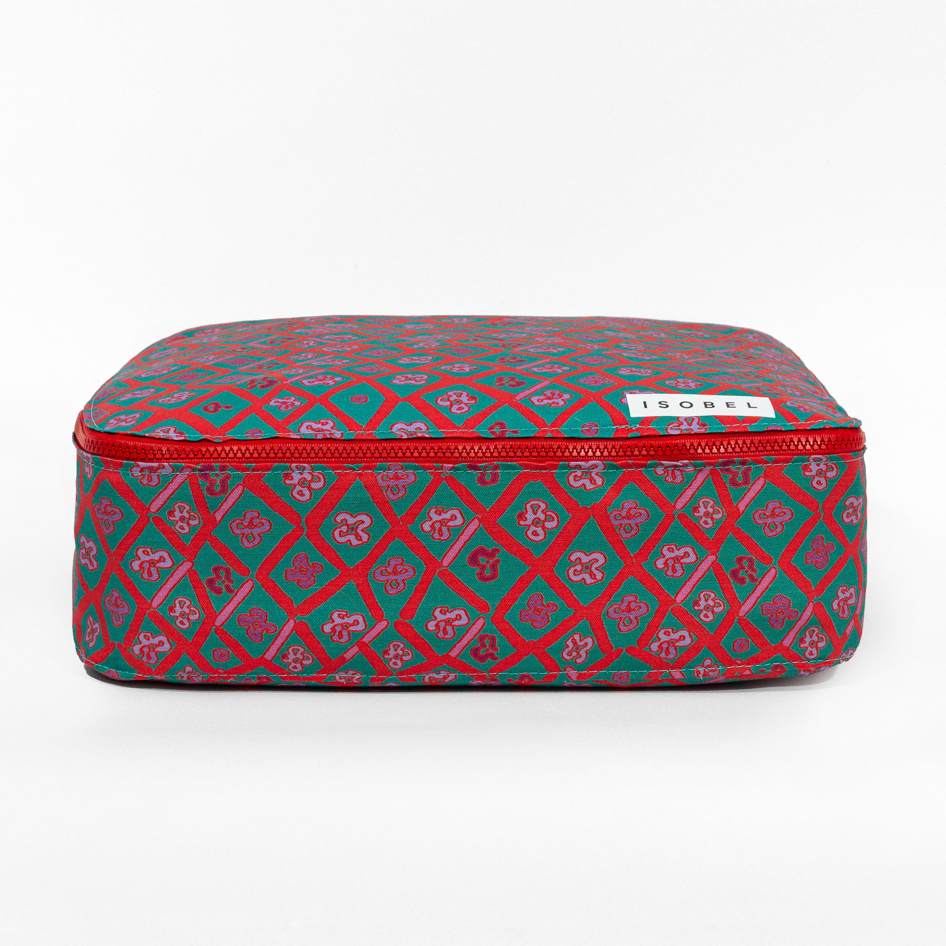 Picasso Trellis Packing Cube in Poppy & Green