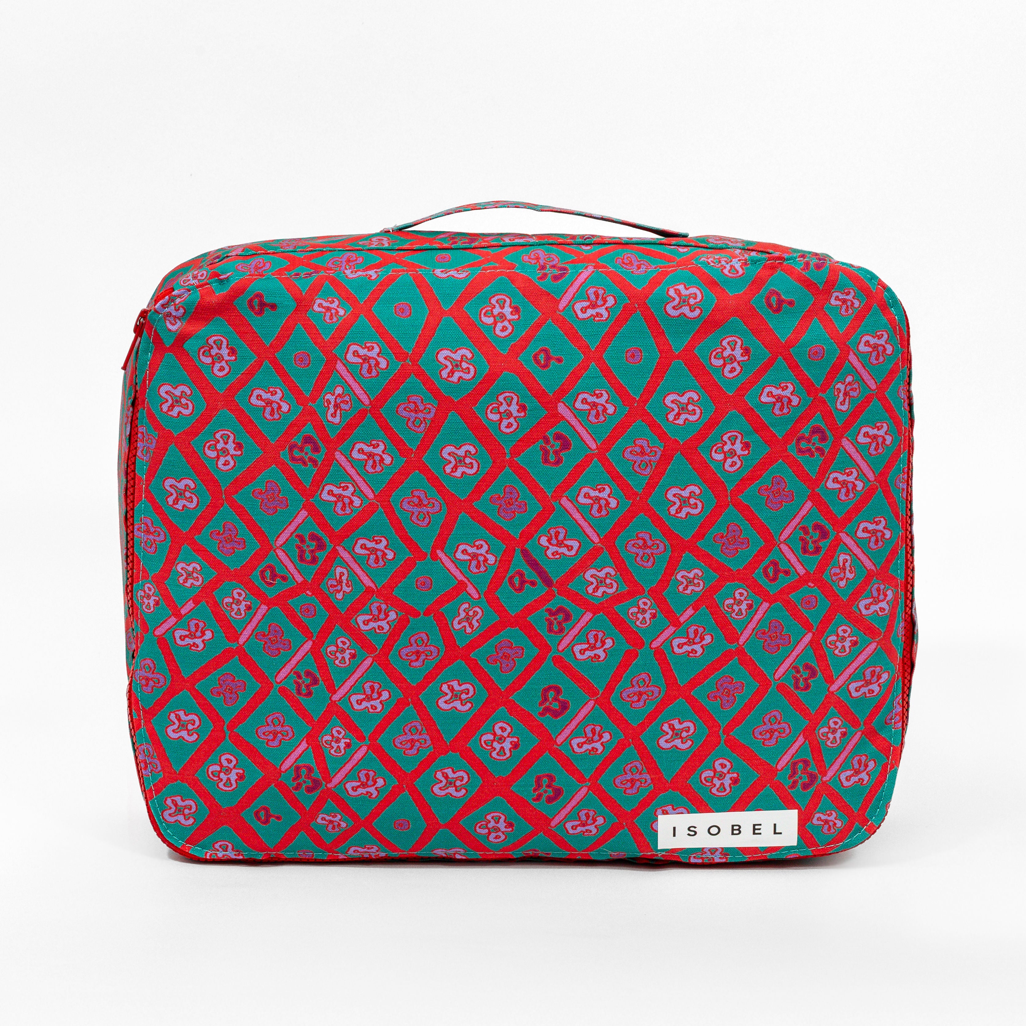Picasso Trellis Packing Cube in Poppy & Green