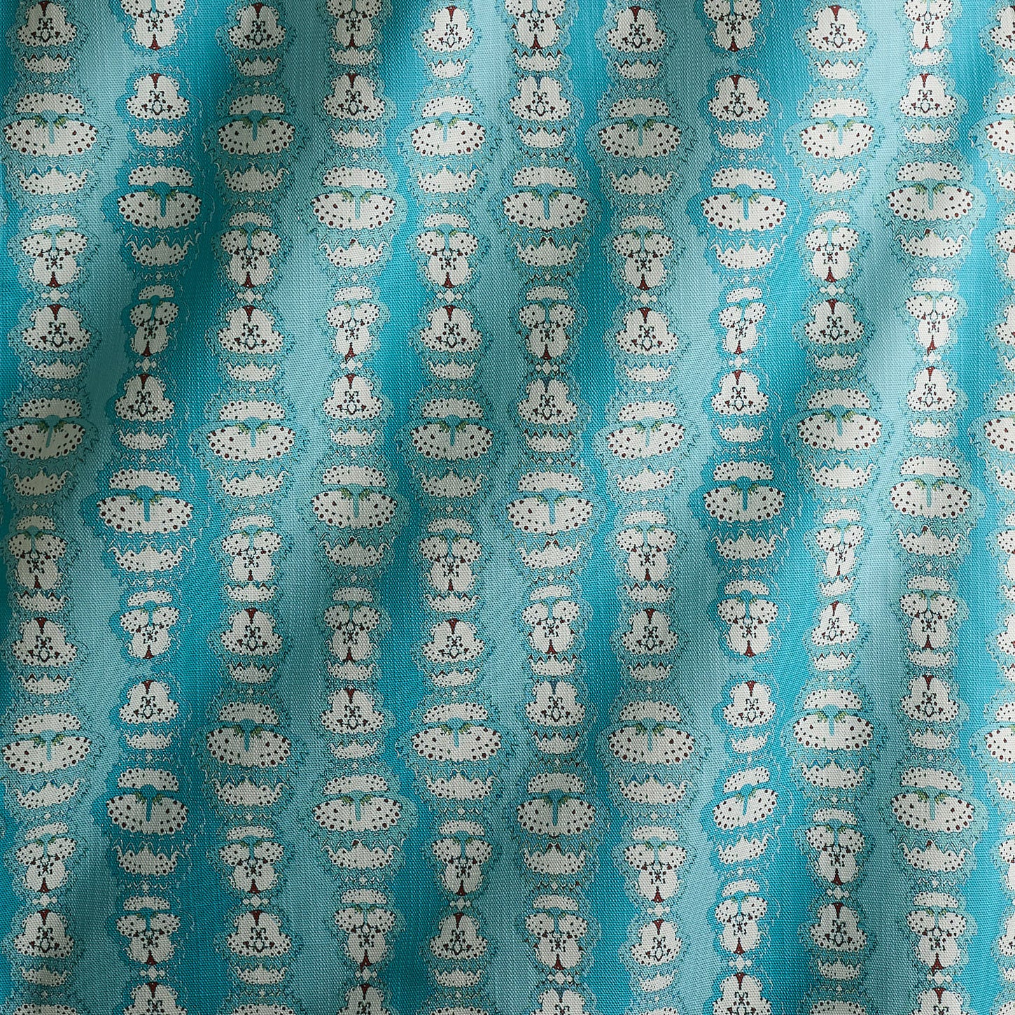 Fluttered Stripe Fabric in Ocean