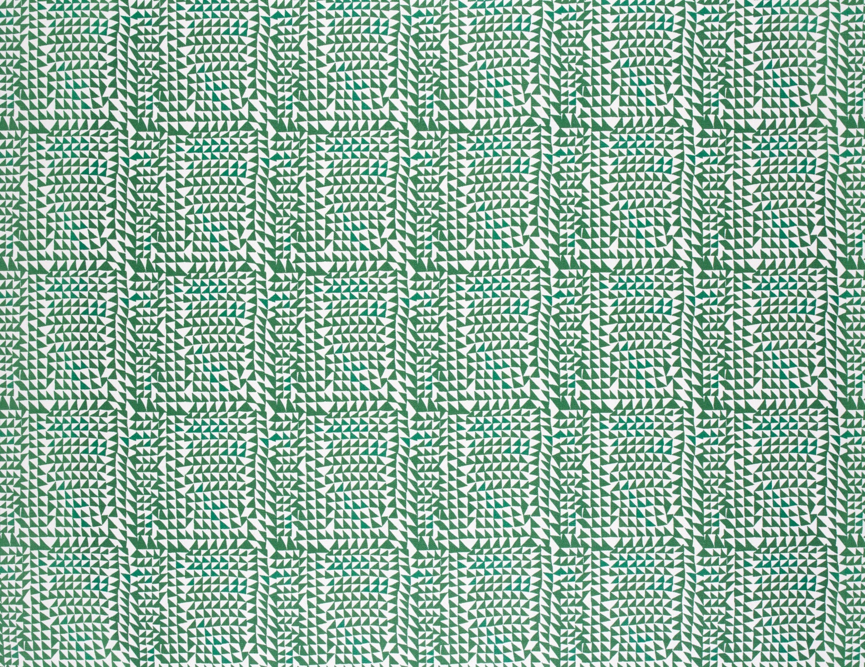 Staggered Triangles Fabric in Jasper Green