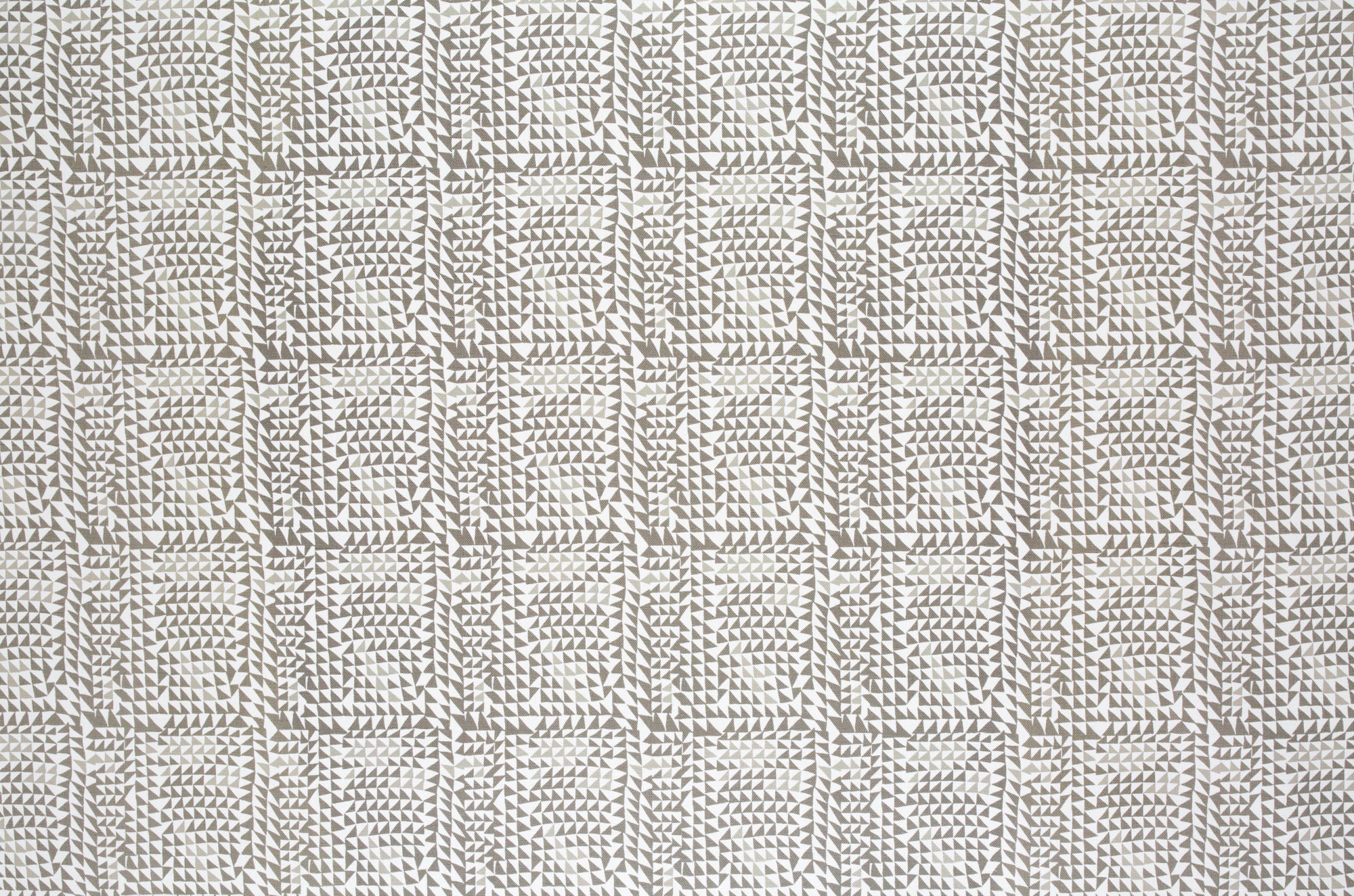 Staggered Triangles Fabric in Mushroom