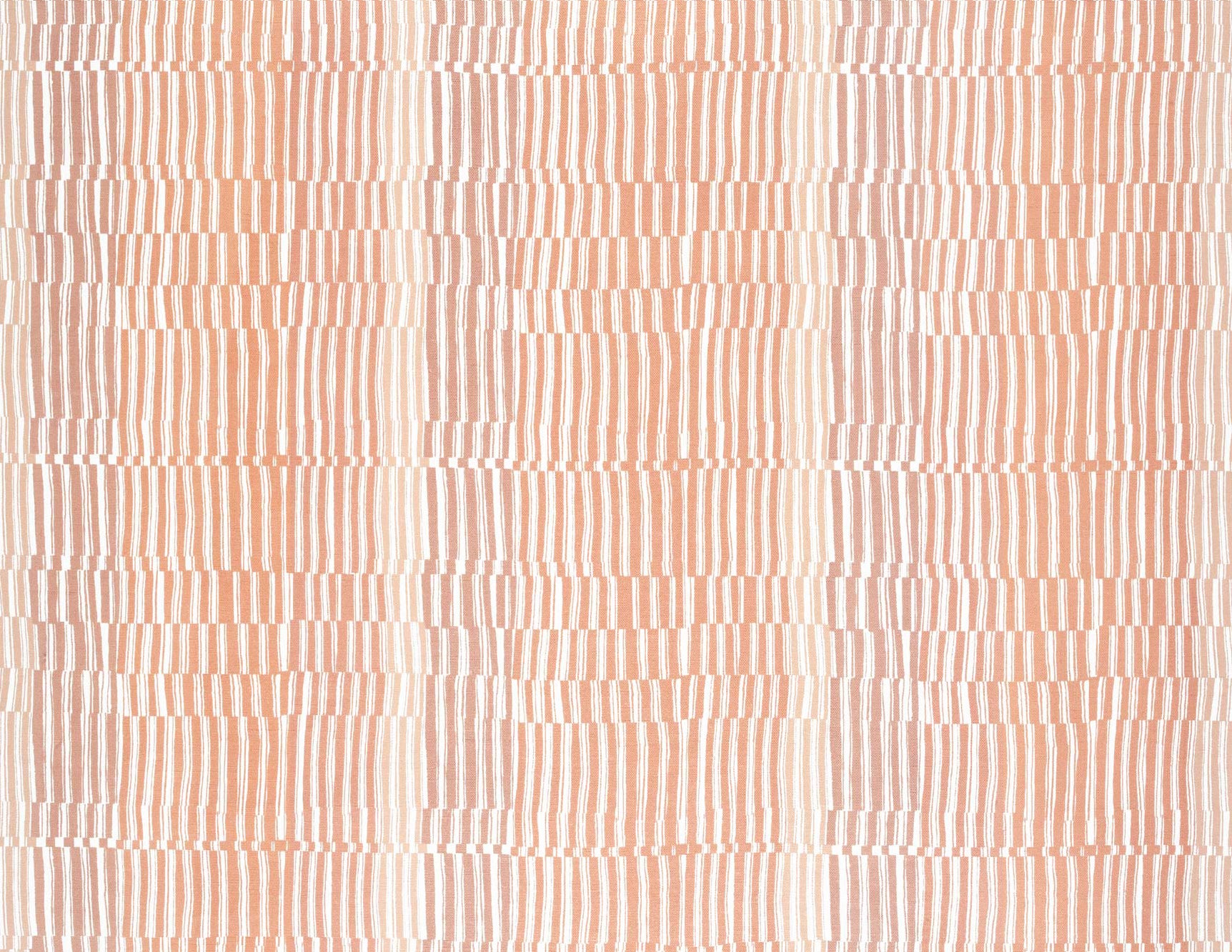 Tattered Stripe Fabric in Sandy Peach