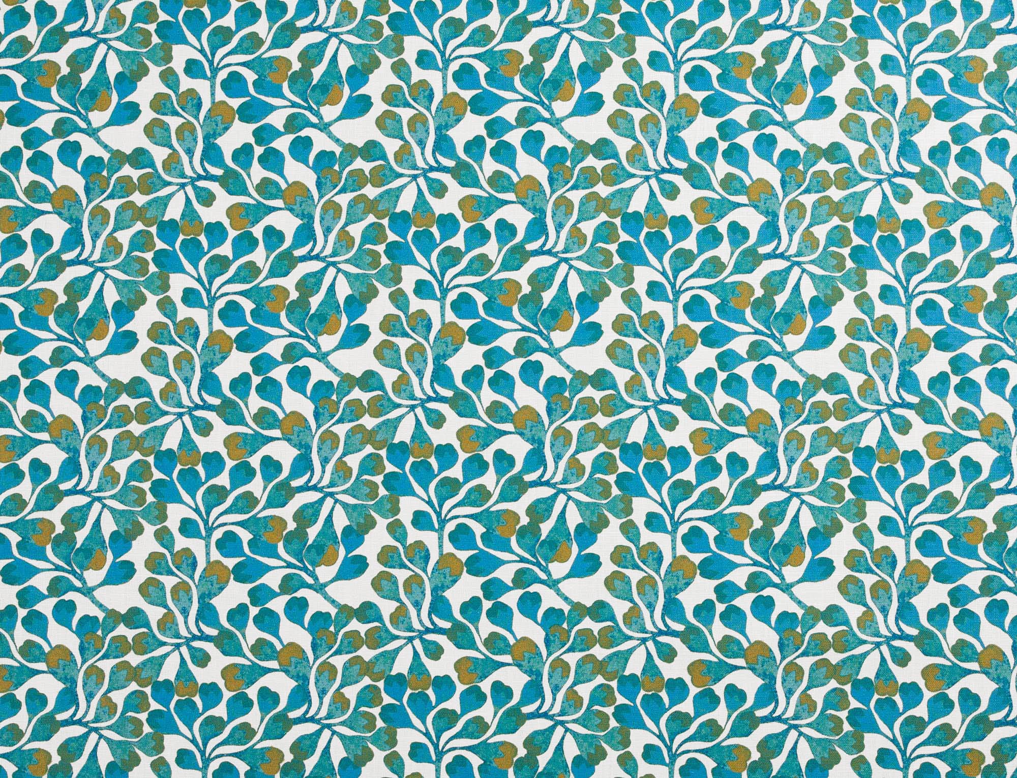 Budding Bulbs Fabric in Brazilian Blue