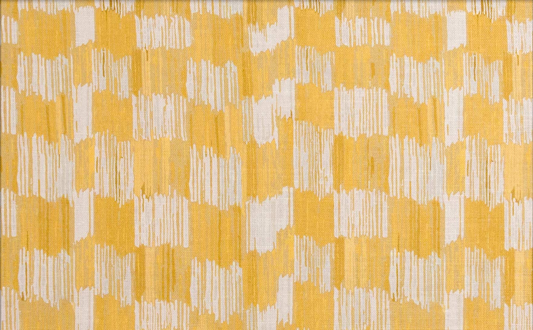 Crinkled Check Fabric in Buttermilk
