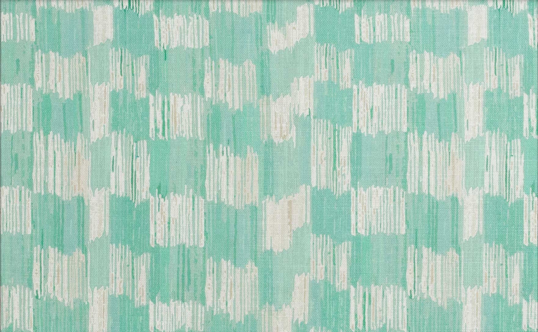 Crinkled Check Fabric in Palm