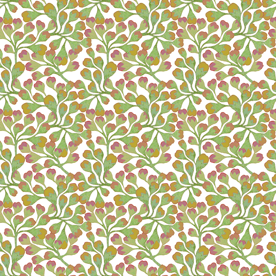 Budding Bulbs Wallpaper in Spring Green
