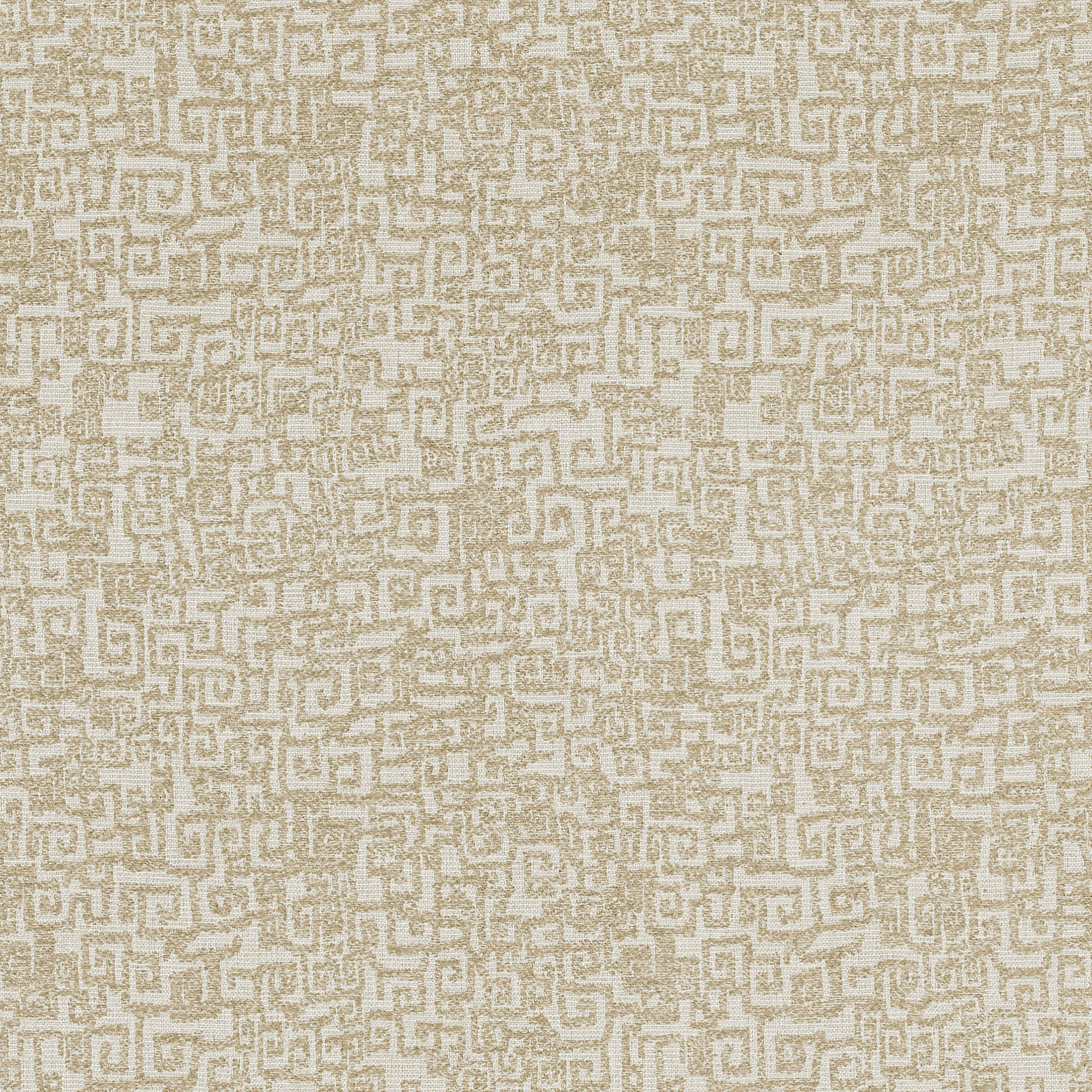 Grecian Grid Performance Woven Fabric in Champagne