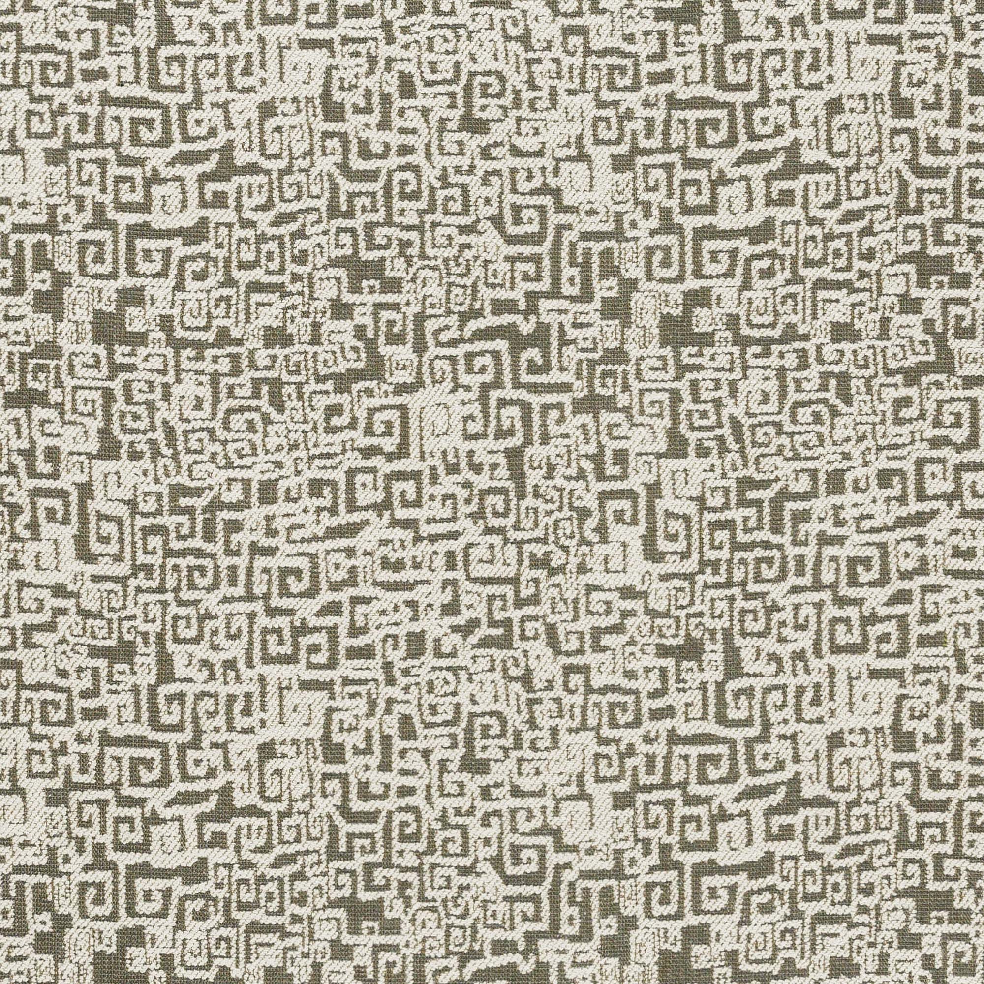 Grecian Grid Performance Woven Fabric in Mushroom