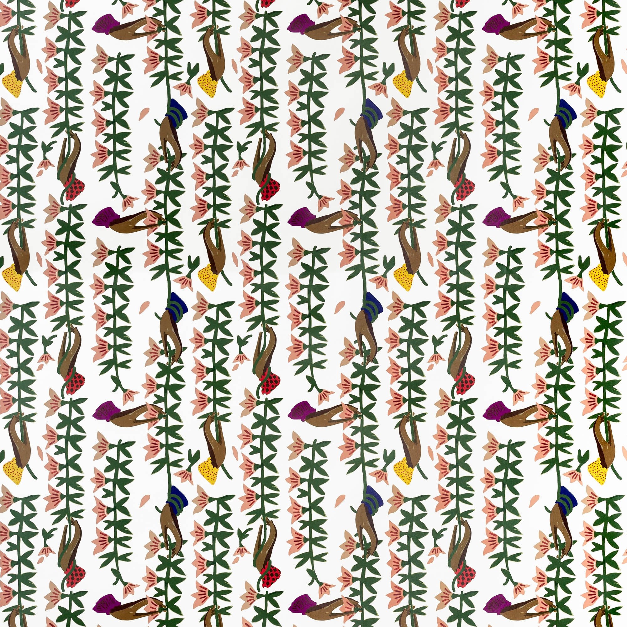 Riad Roses Wallpaper in Multi