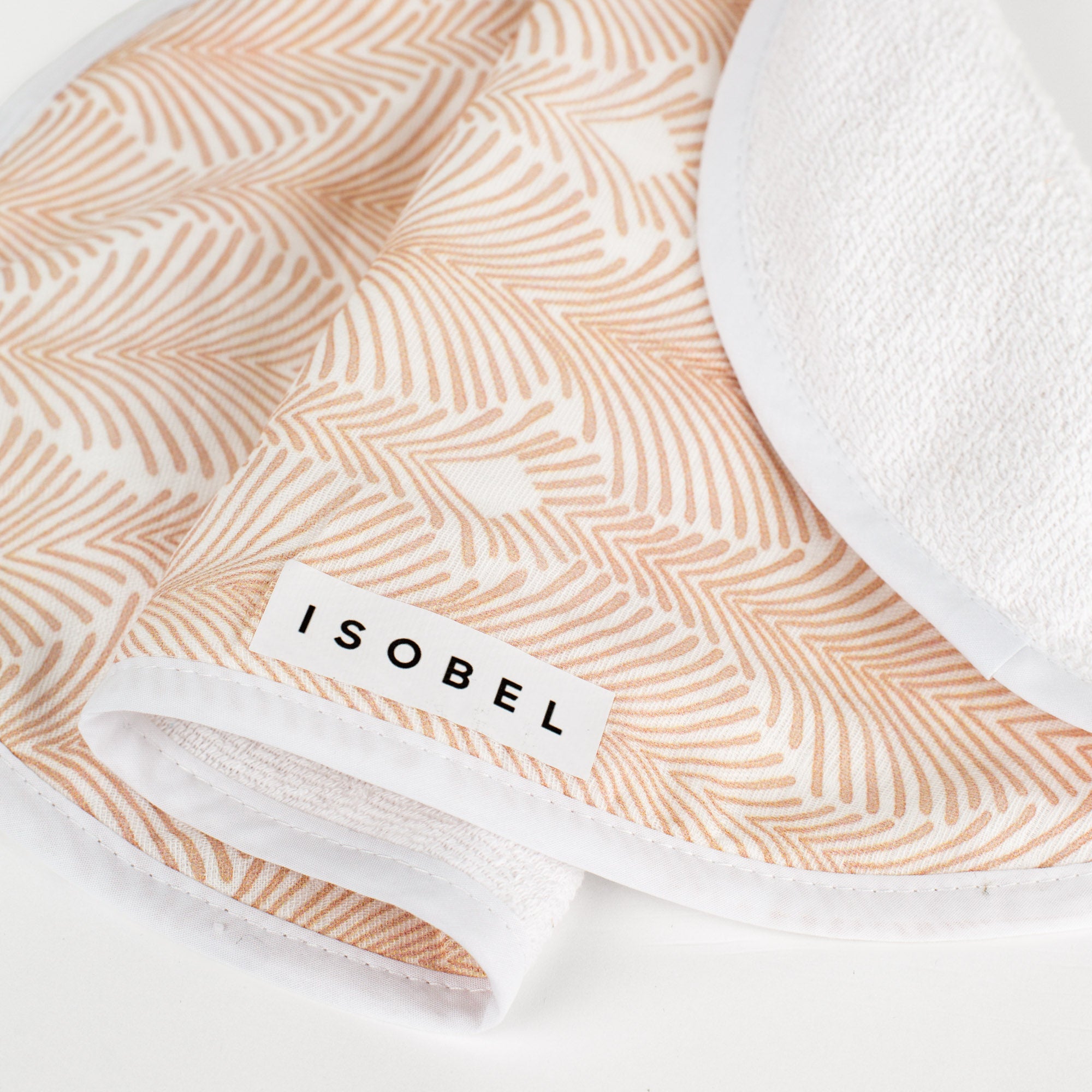 Deco Stripe Bib in Peach