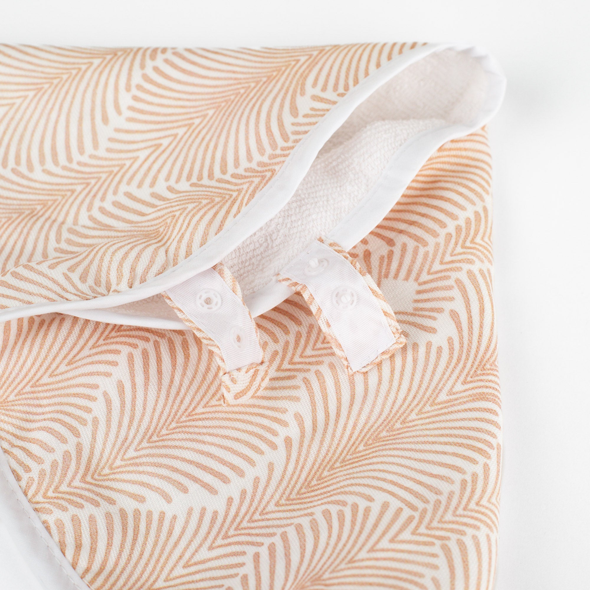 Deco Stripe Bib in Peach