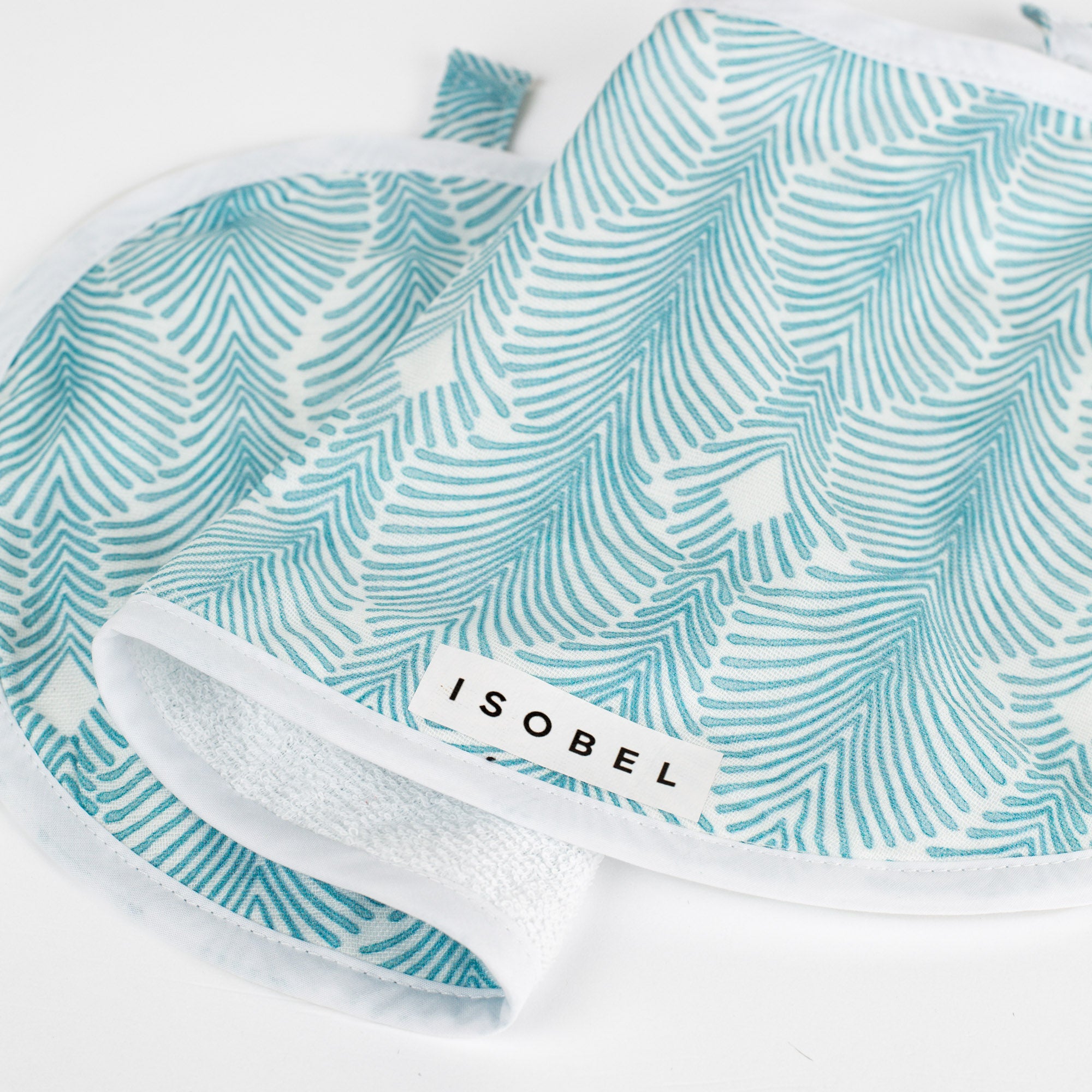 Deco Stripe Bib in Buttery Blue
