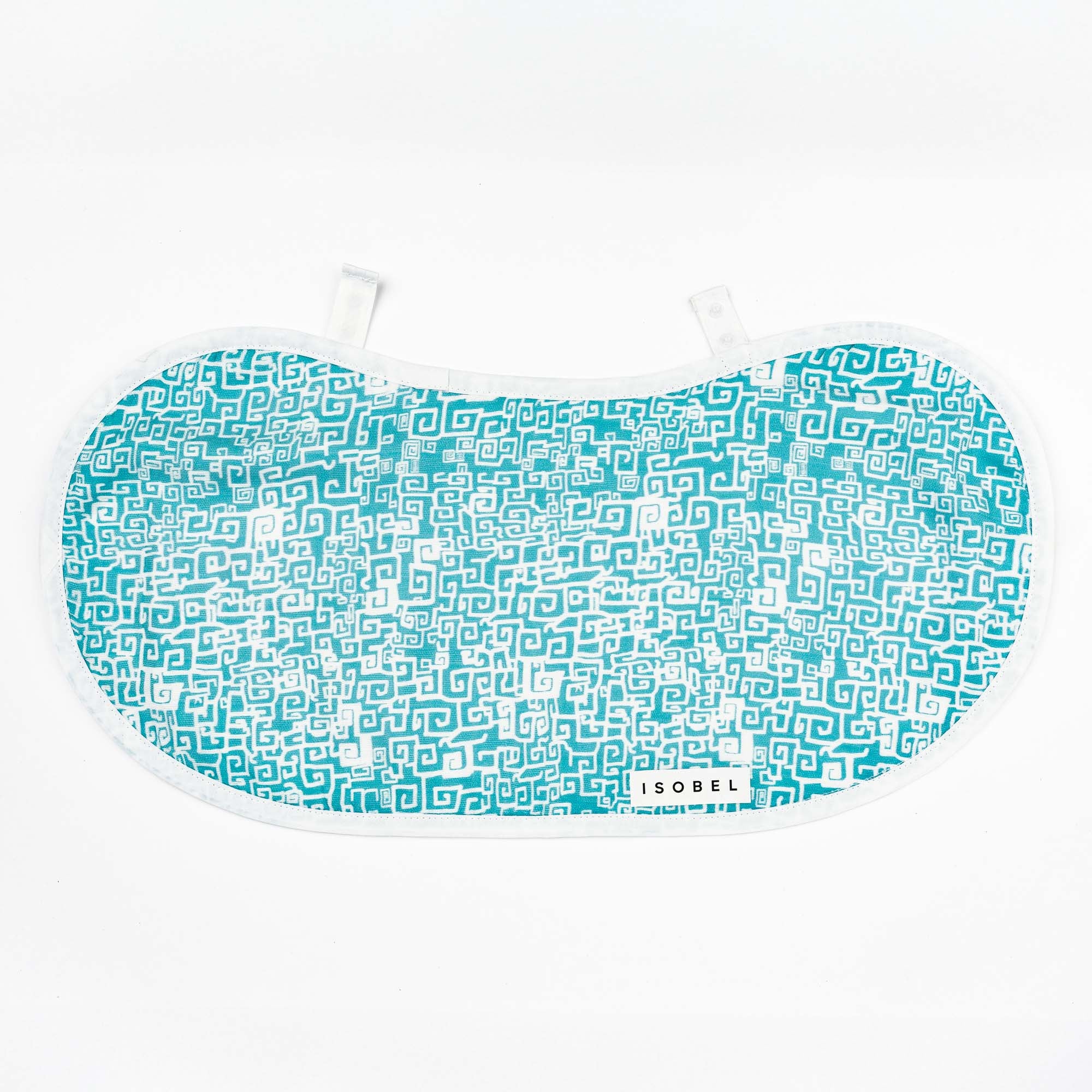 Grecian Grid Bib in Teal