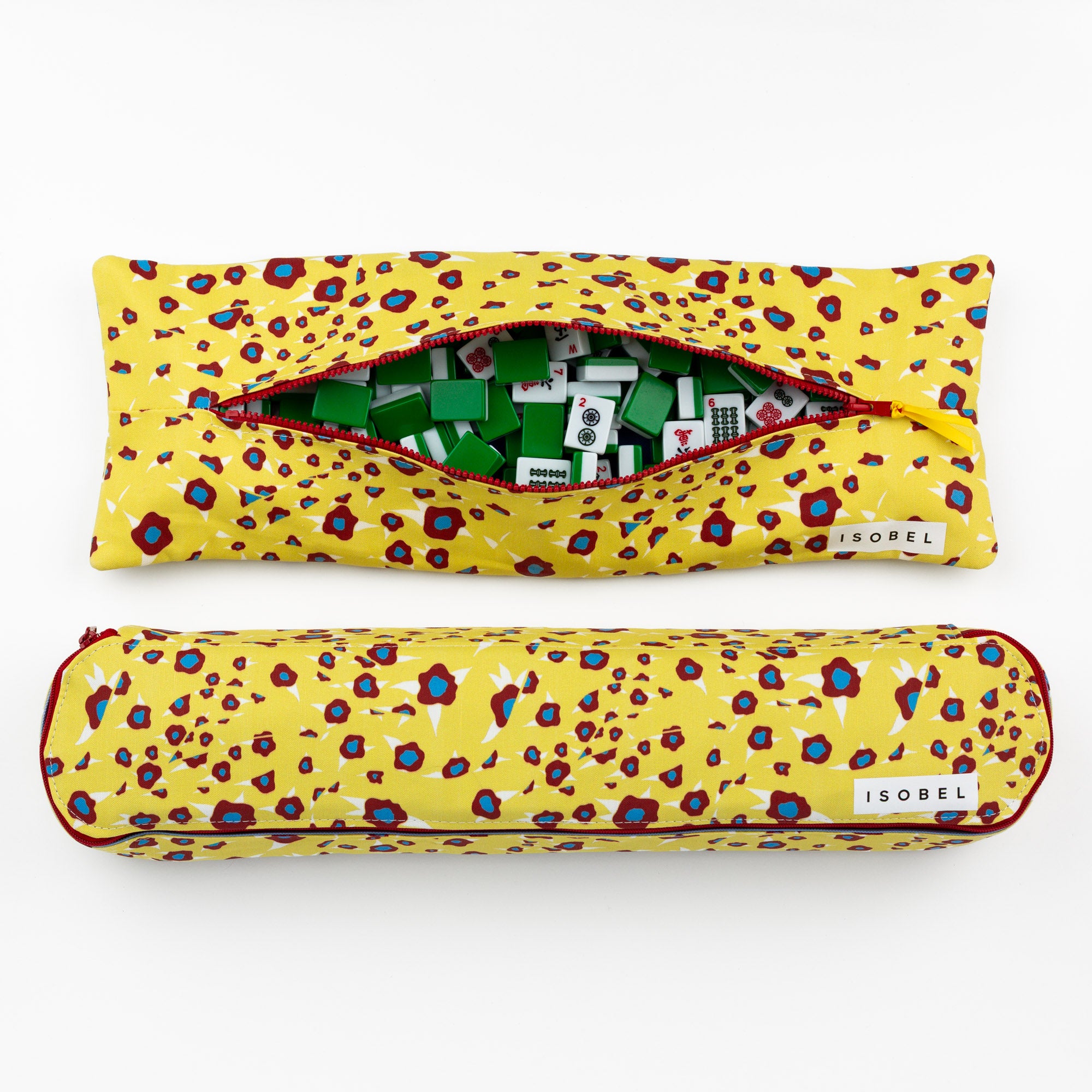 Folded Floral Mahjong Rack Bag in Buttercup