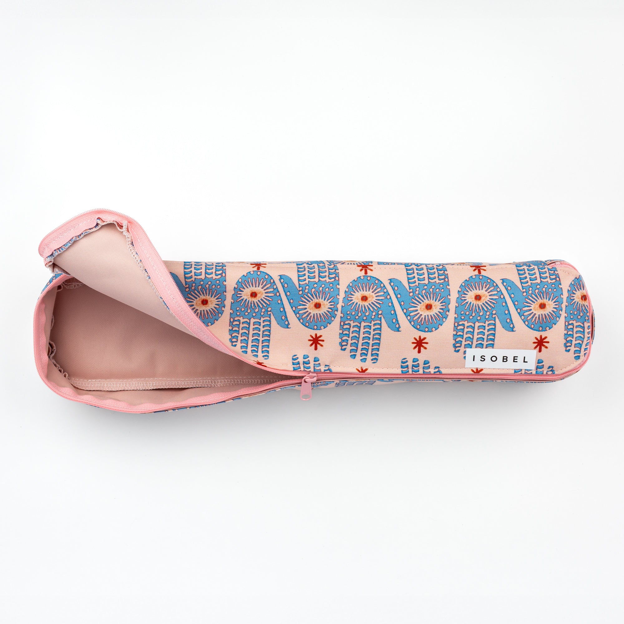 Hamsa Mahjong Rack Bag in Pink & Periwinkle
