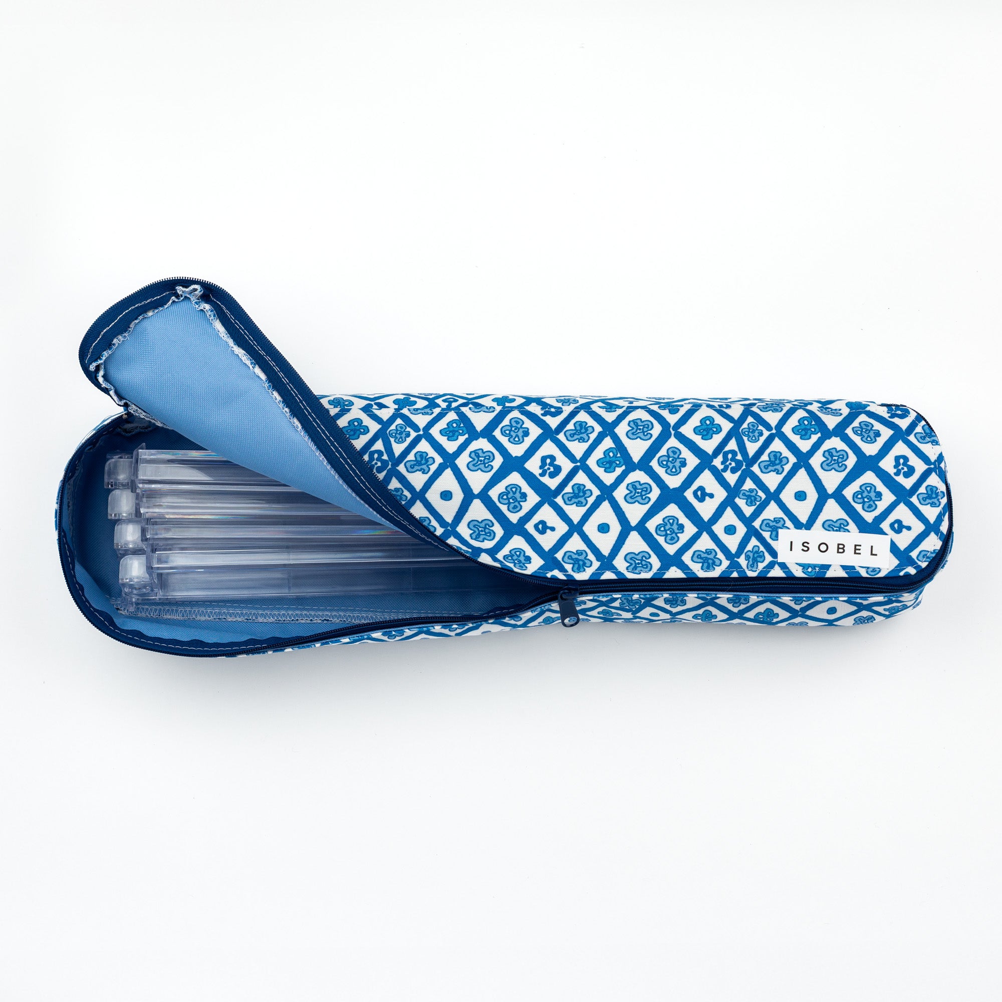 Picasso Trellis Mahjong Rack Bag in Cobalt