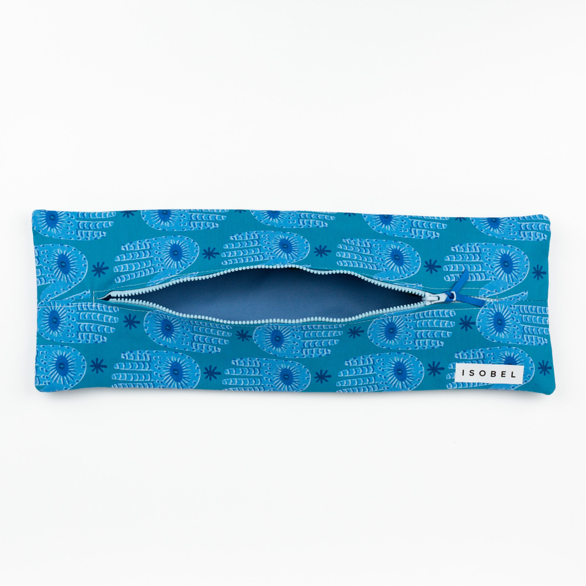 Hamsa Mahjong Tile Bag in Turquoise & Teal