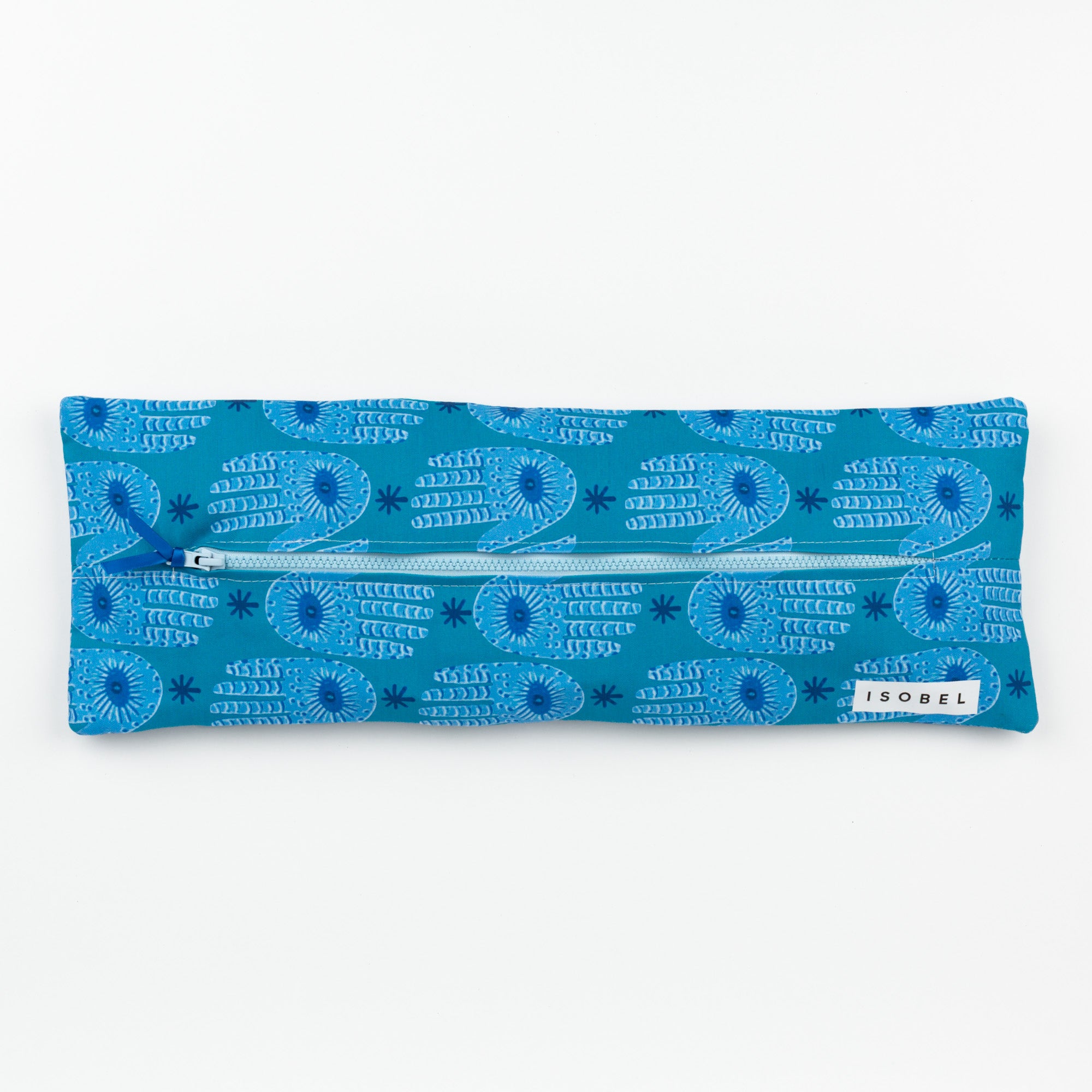 Hamsa Mahjong Tile Bag in Turquoise & Teal