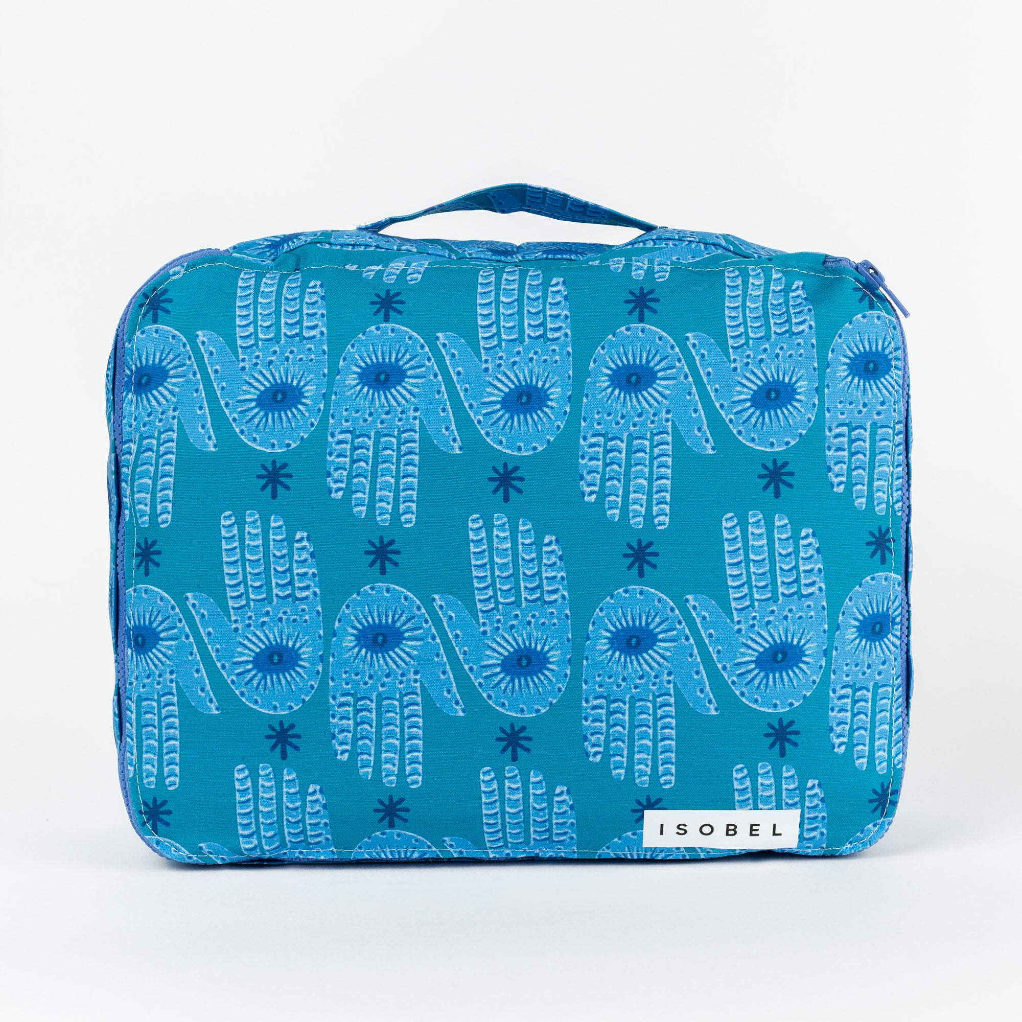 Hamsa Packing Cube in Turquoise & Teal
