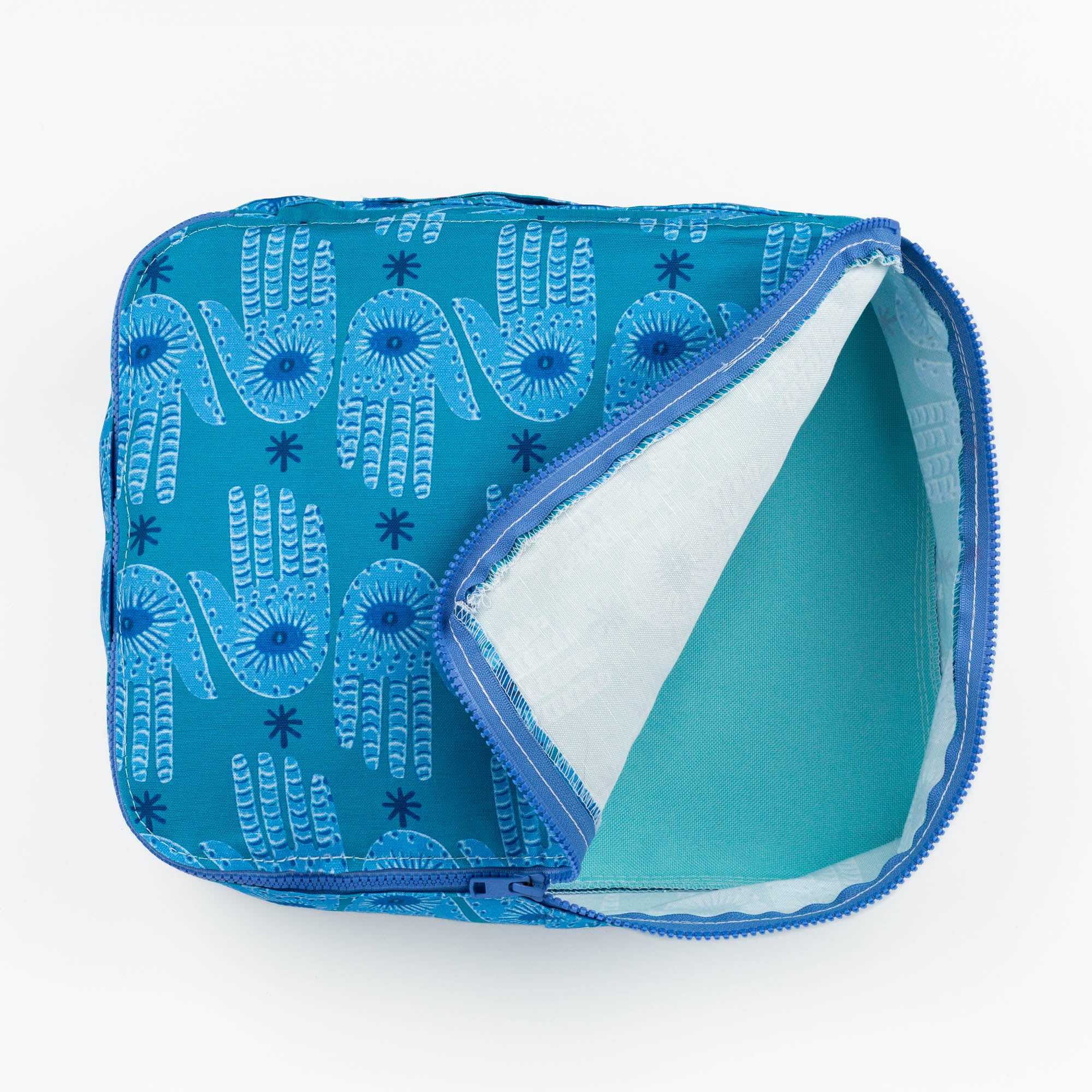 Hamsa Packing Cube in Turquoise & Teal