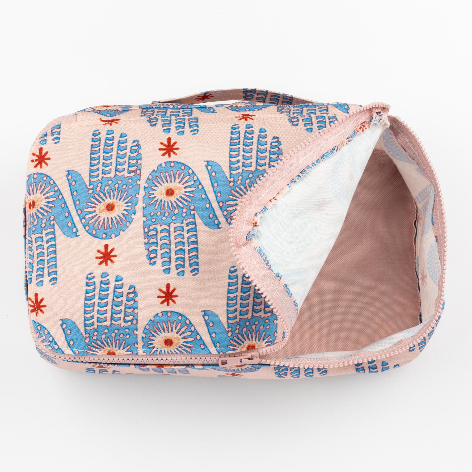 Hamsa Packing Cube in Pink & Periwinkle