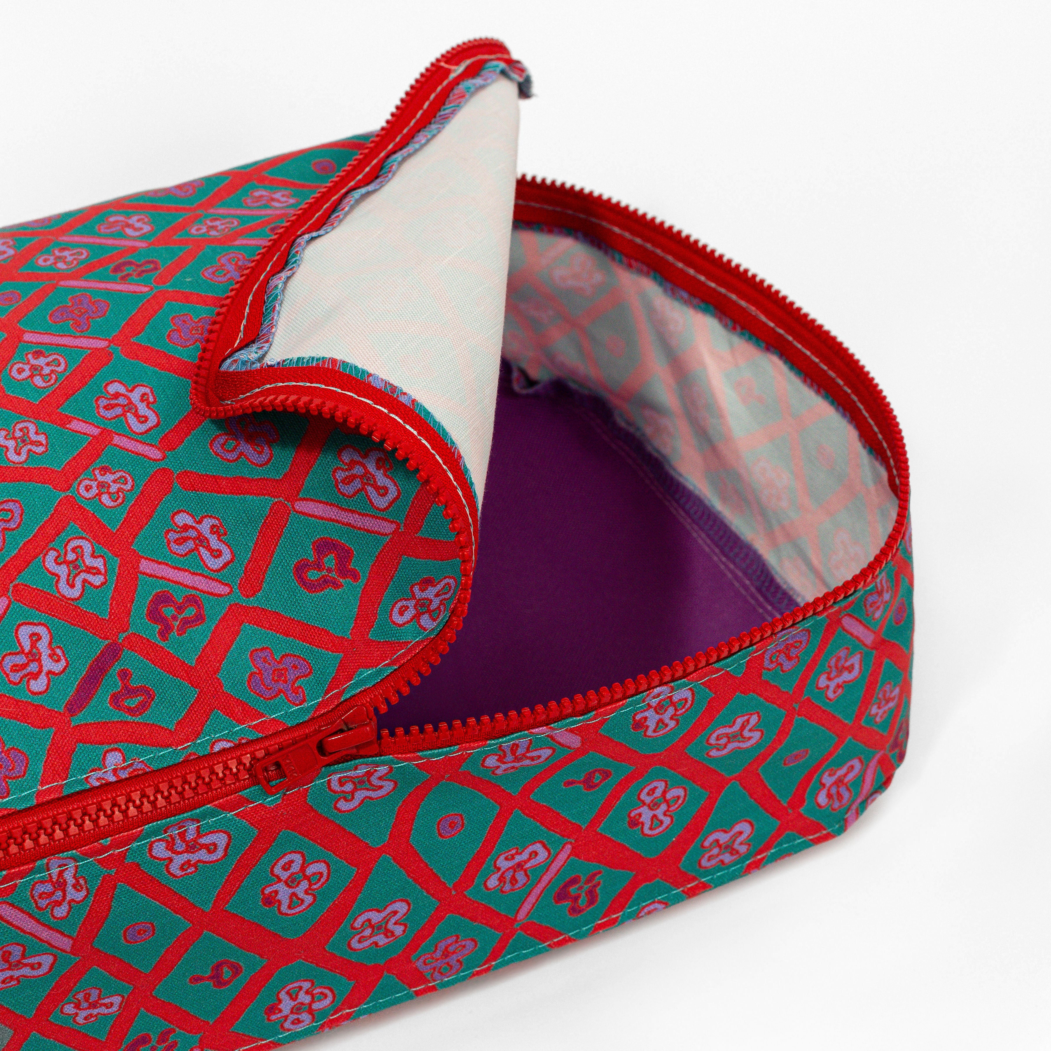 Picasso Trellis Packing Cube in Poppy & Green