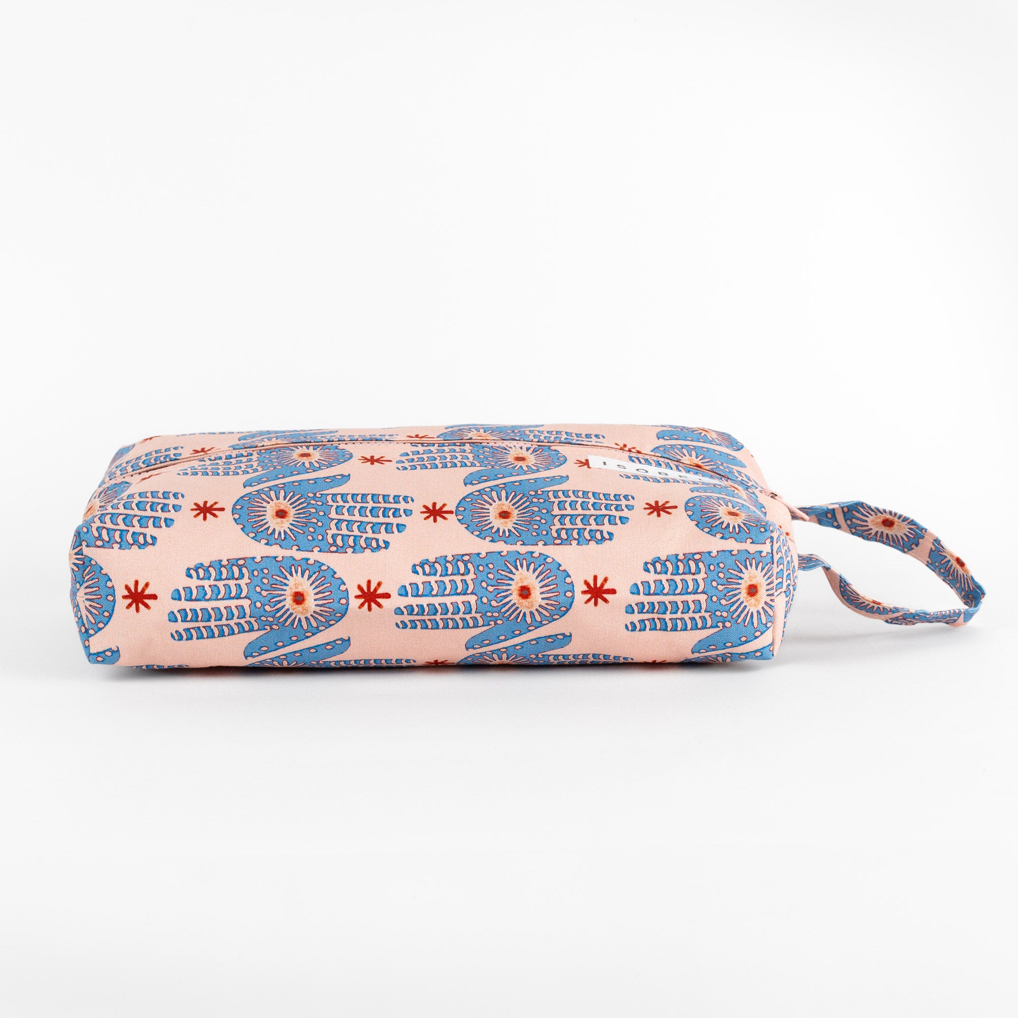 Hamsa Shoe Bag in Pink & Periwinkle