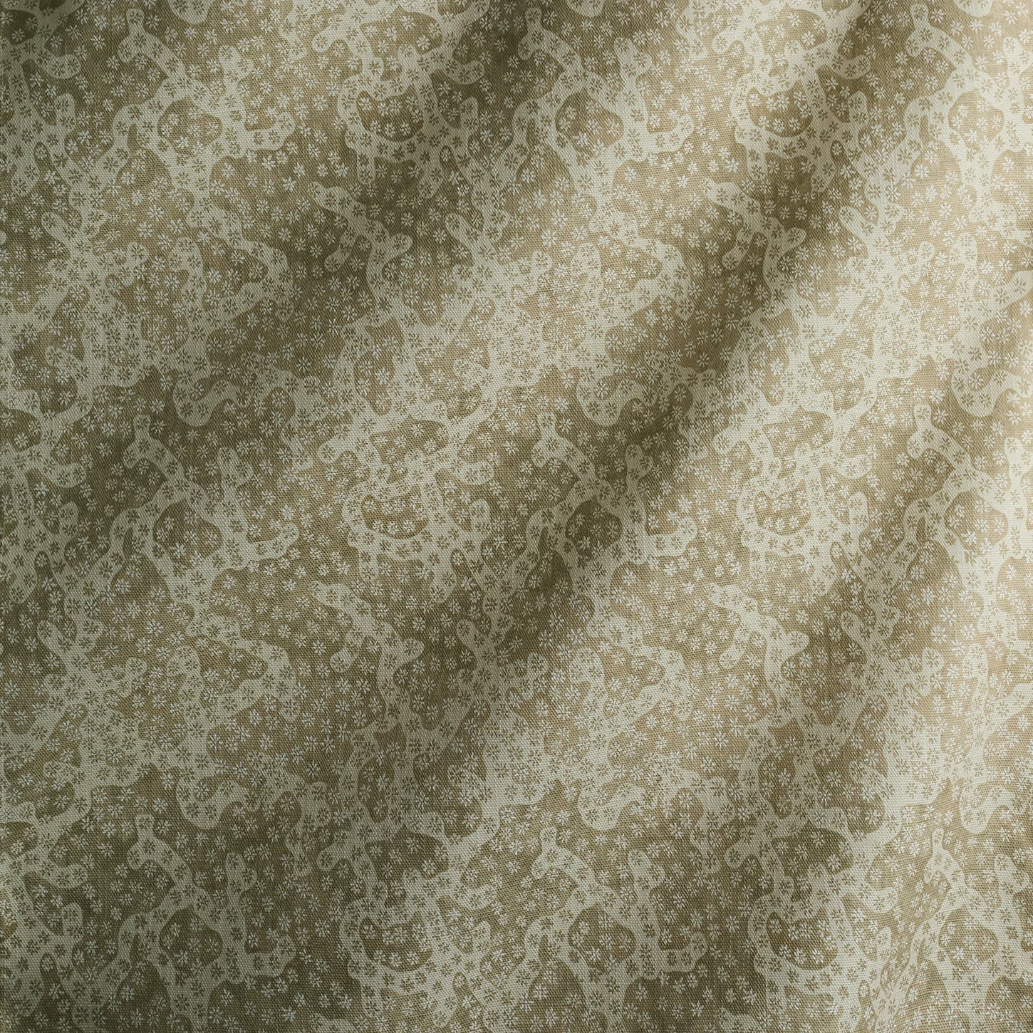 Floral Coral Fabric in Stone