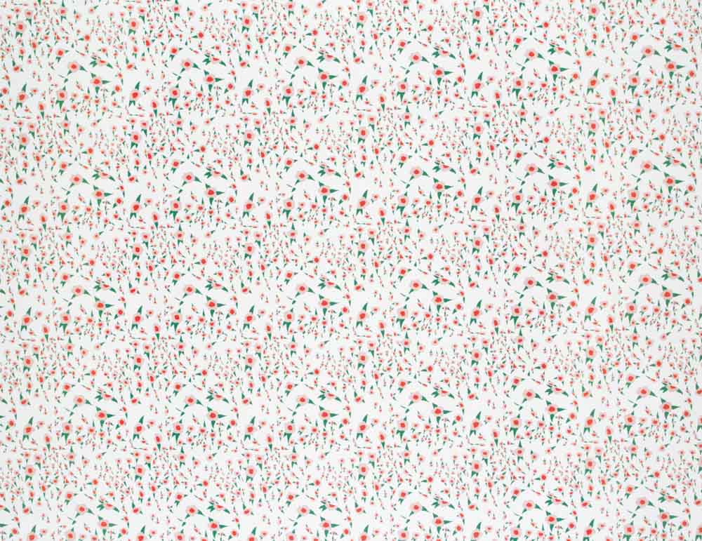 Folded Flower Fabric in Poppy
