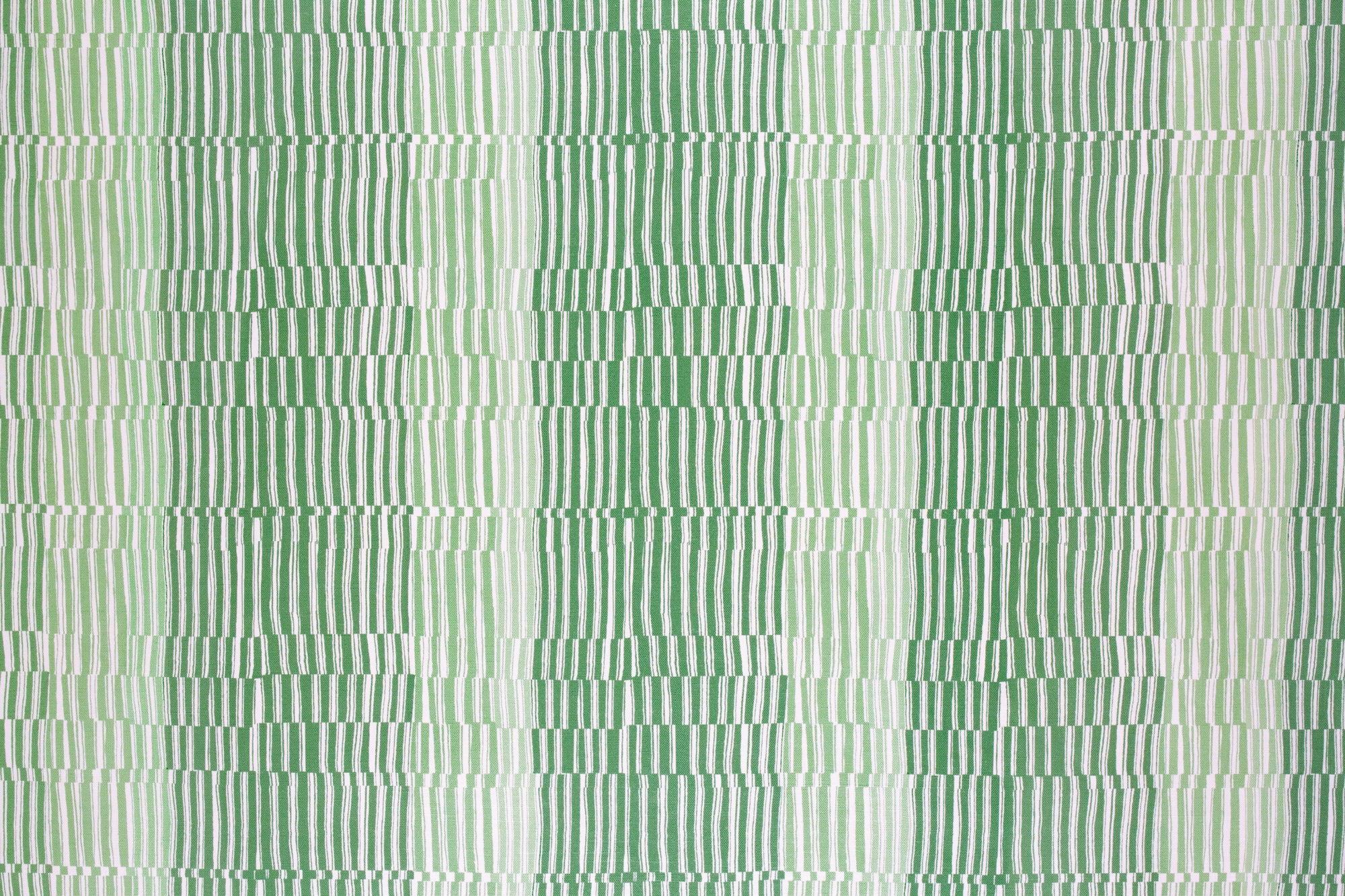 Tattered Stripe Fabric in Jasper Green